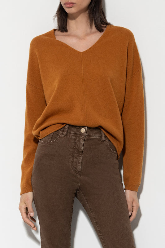 V-neck Sweater in Cashmere Blend