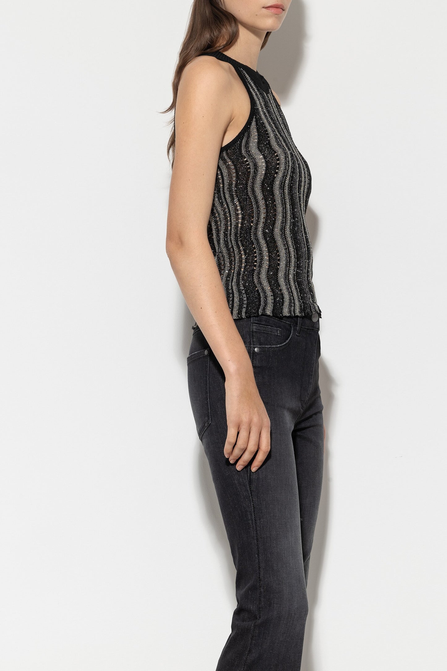 Knitted Top with Fancy Stripe