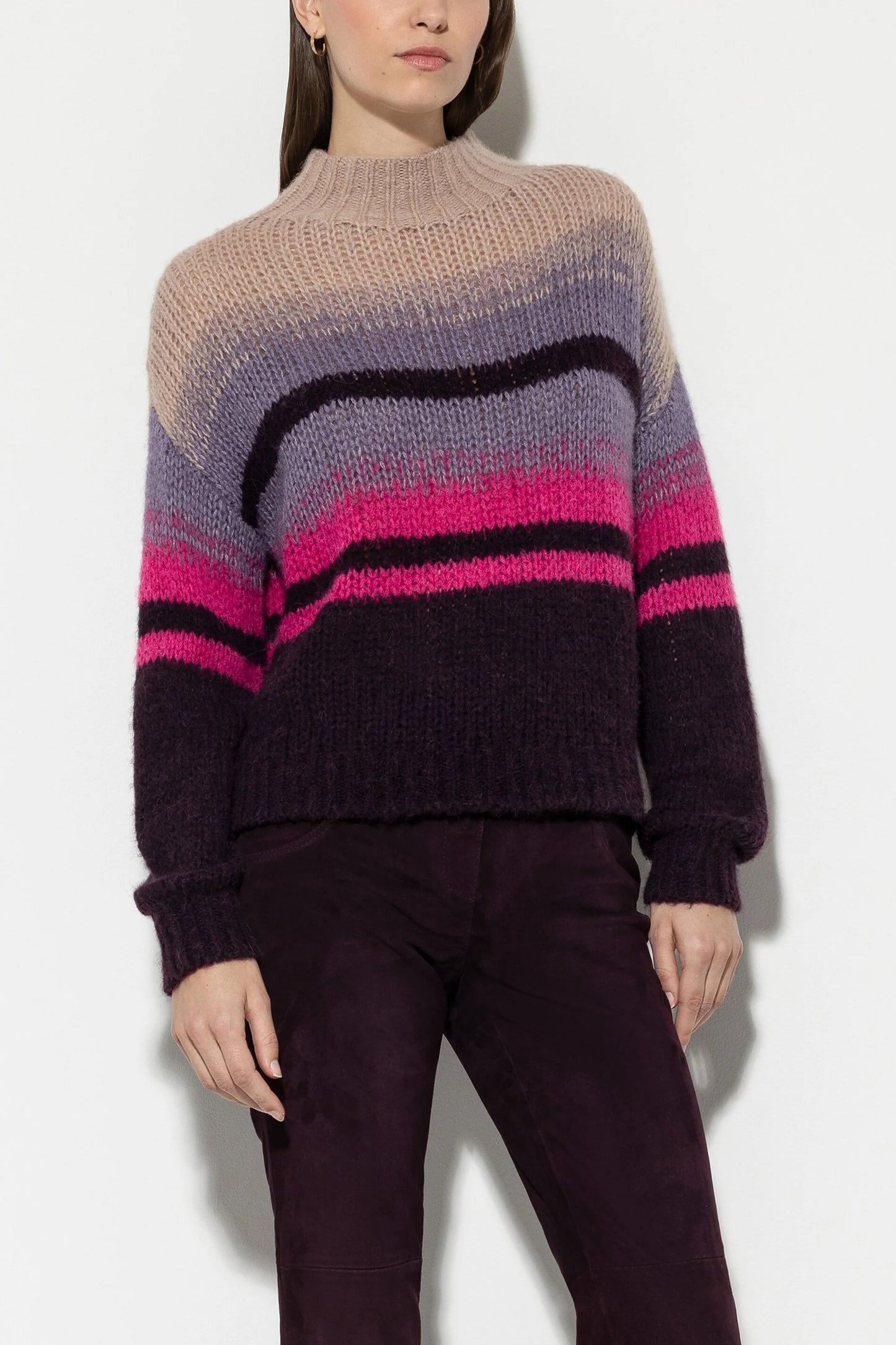 Sweater with Fancy Stripe