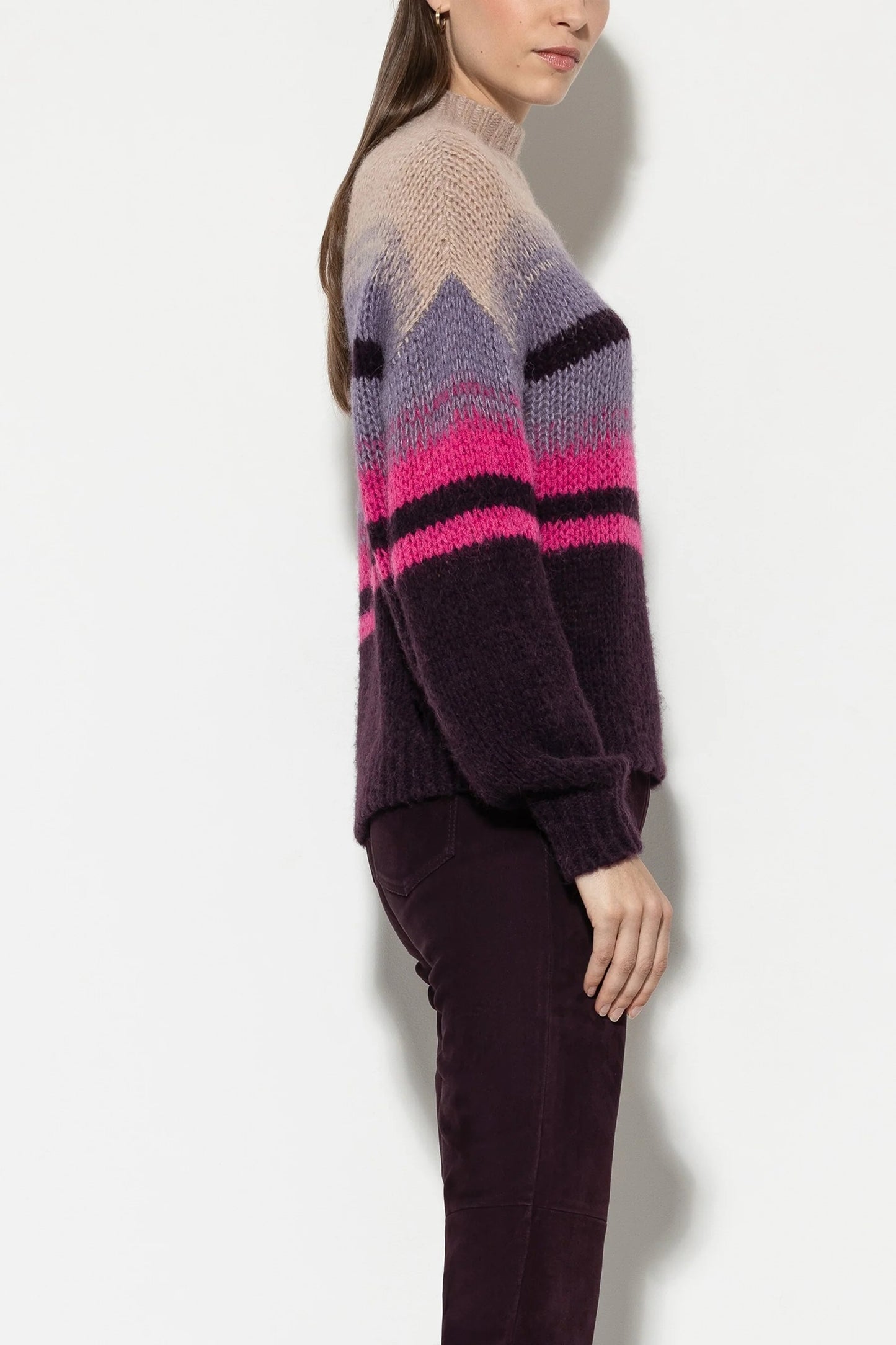 Sweater with Fancy Stripe