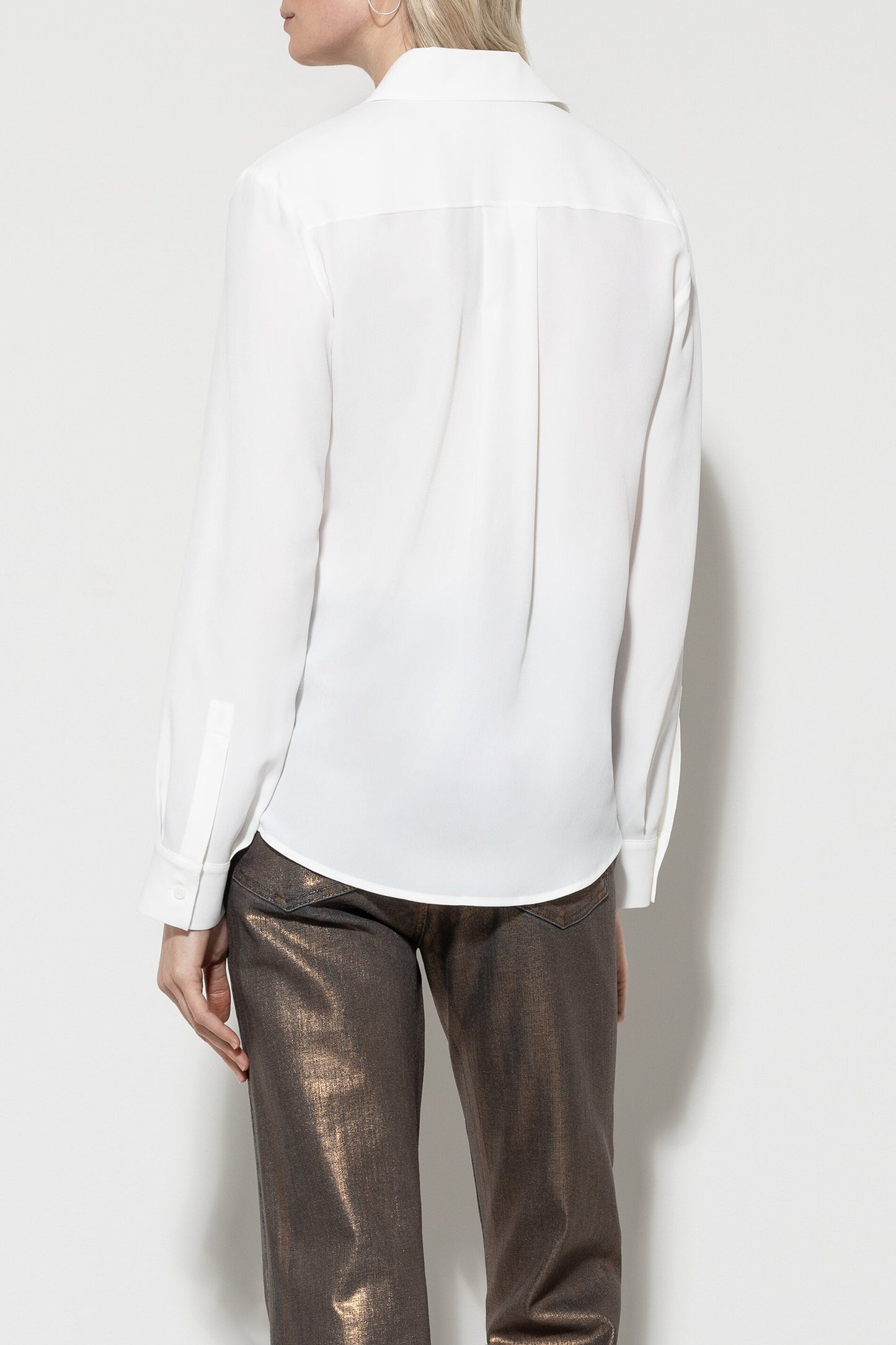 Silk Blend Shirt Blouse