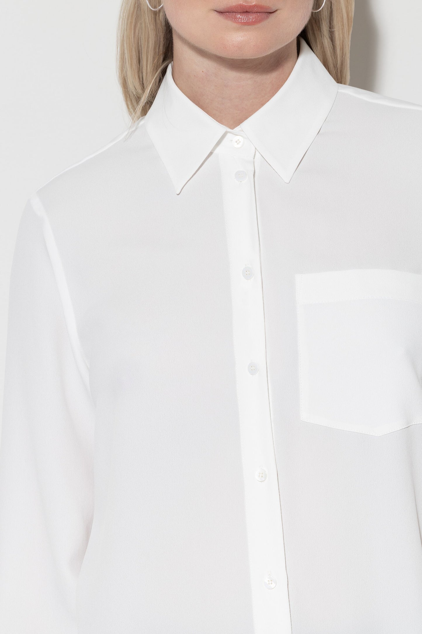 Silk Blend Shirt Blouse