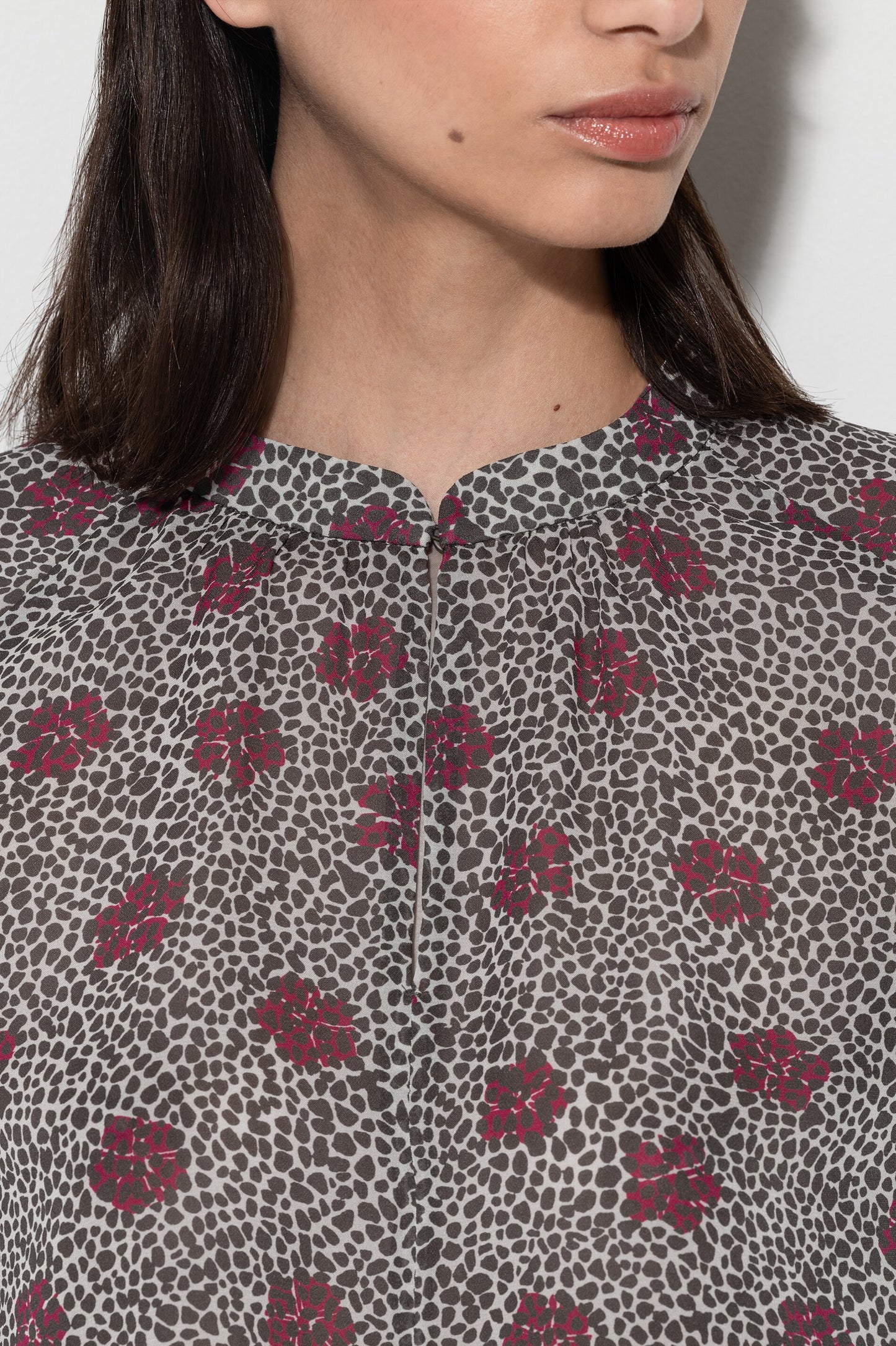 Blouse with Millefeleurs Print