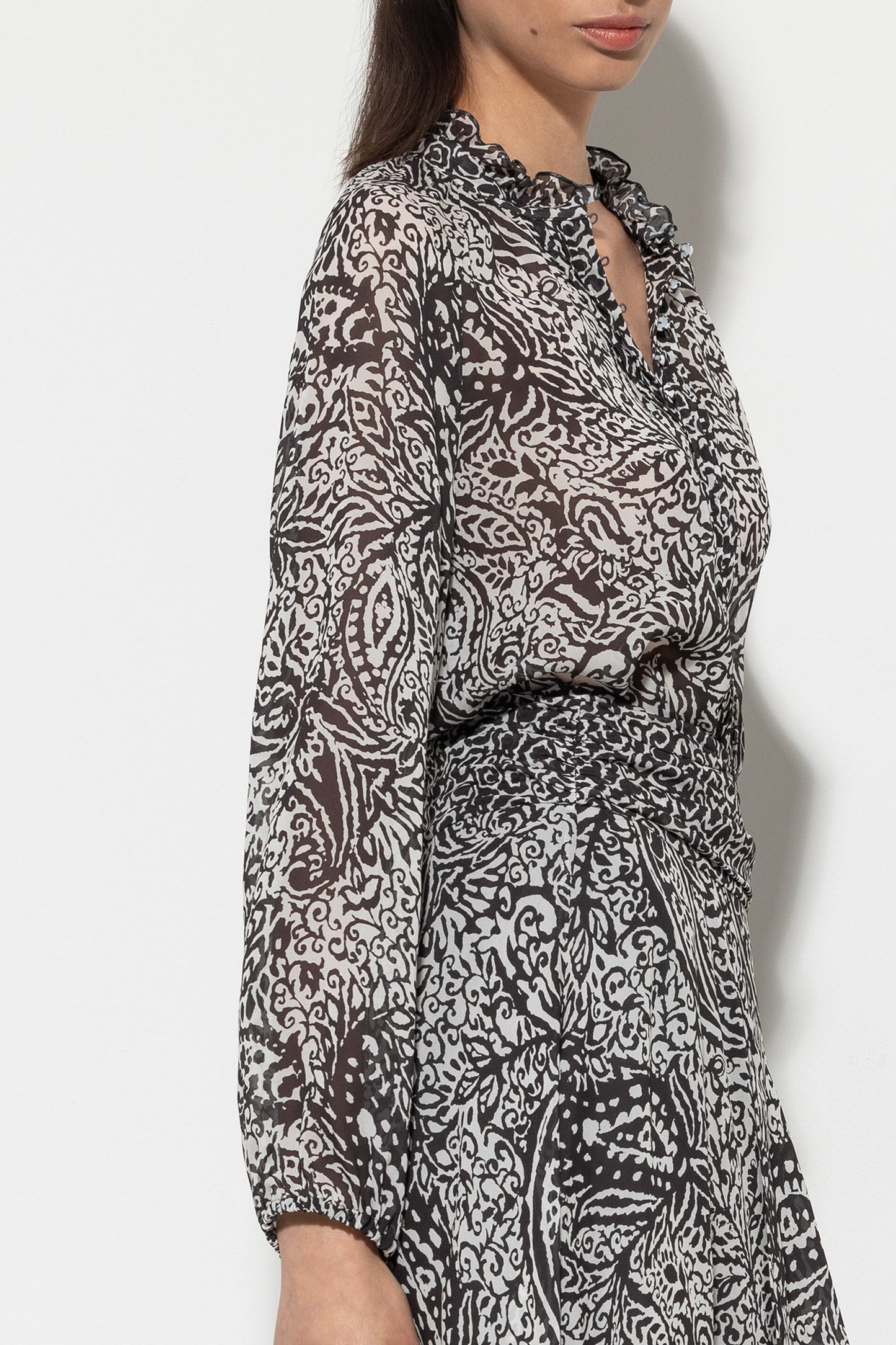 Tunic Blouse with Paisley Print