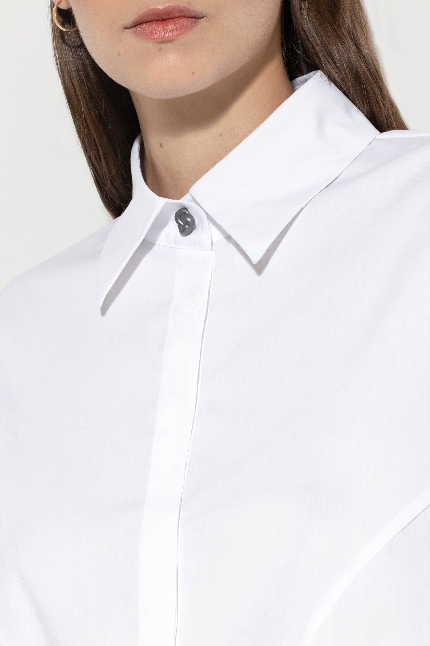 Cotton Blend Shirt Blouse