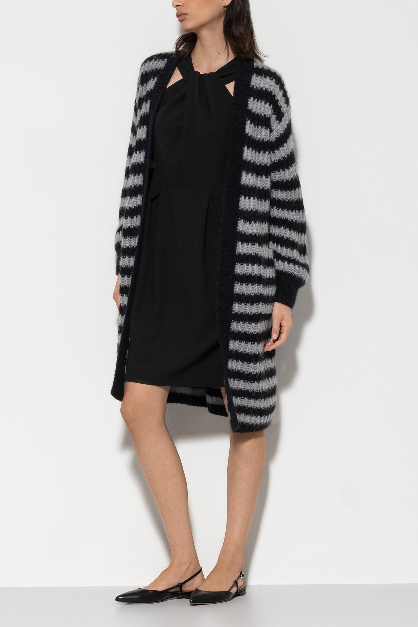 Long Cardigan with Stripes