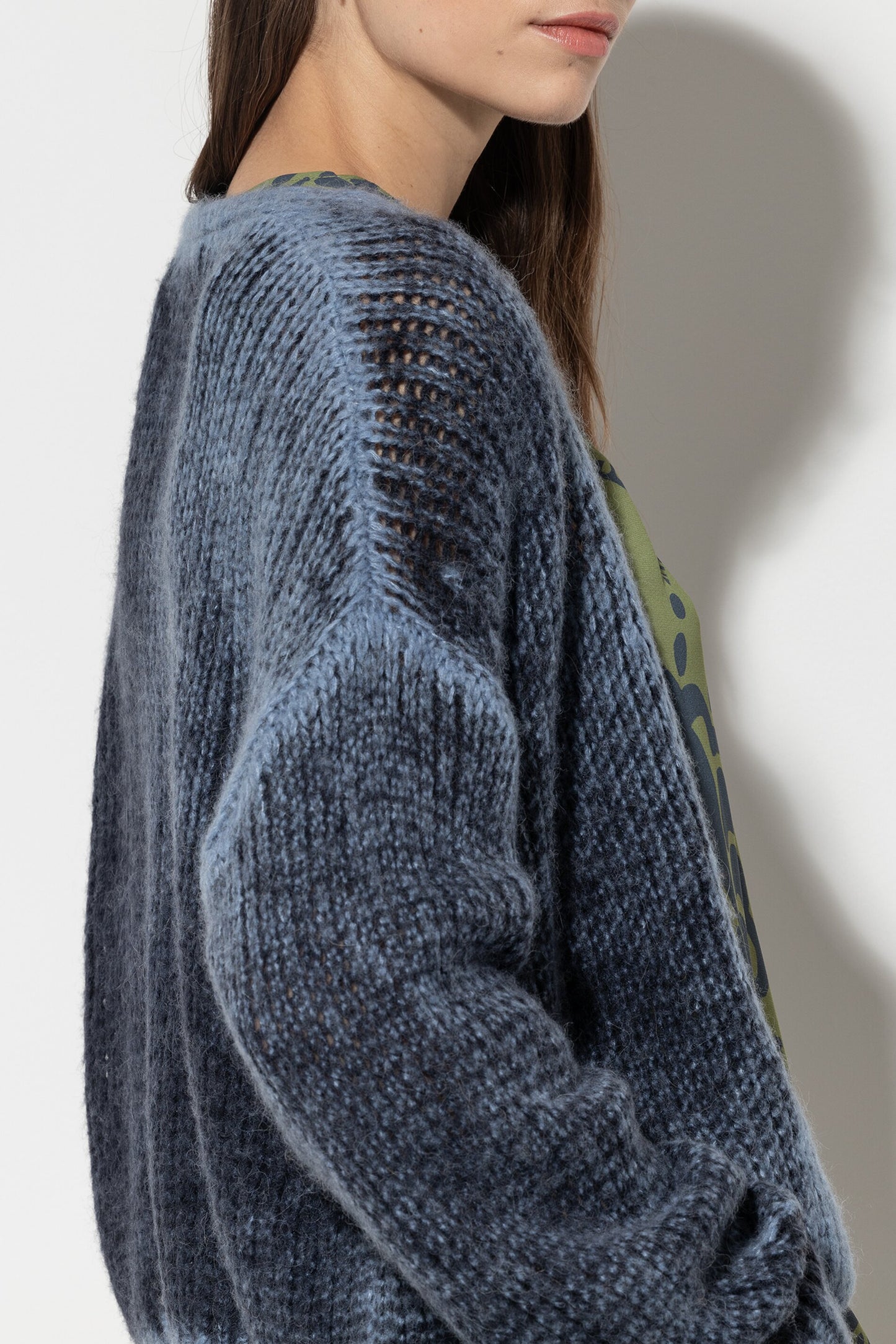 Cardigan with Spray Effect