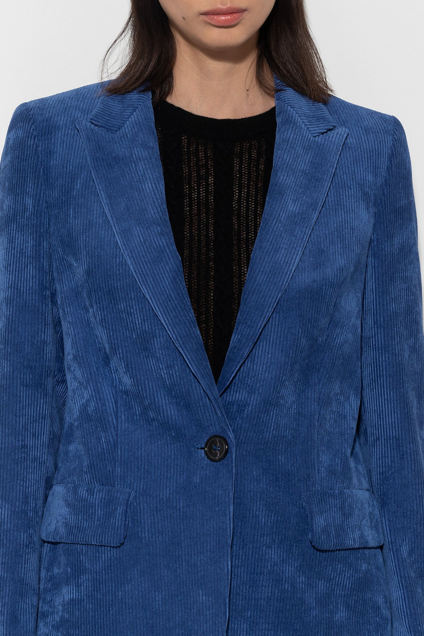 One-button Corduroy Blazer