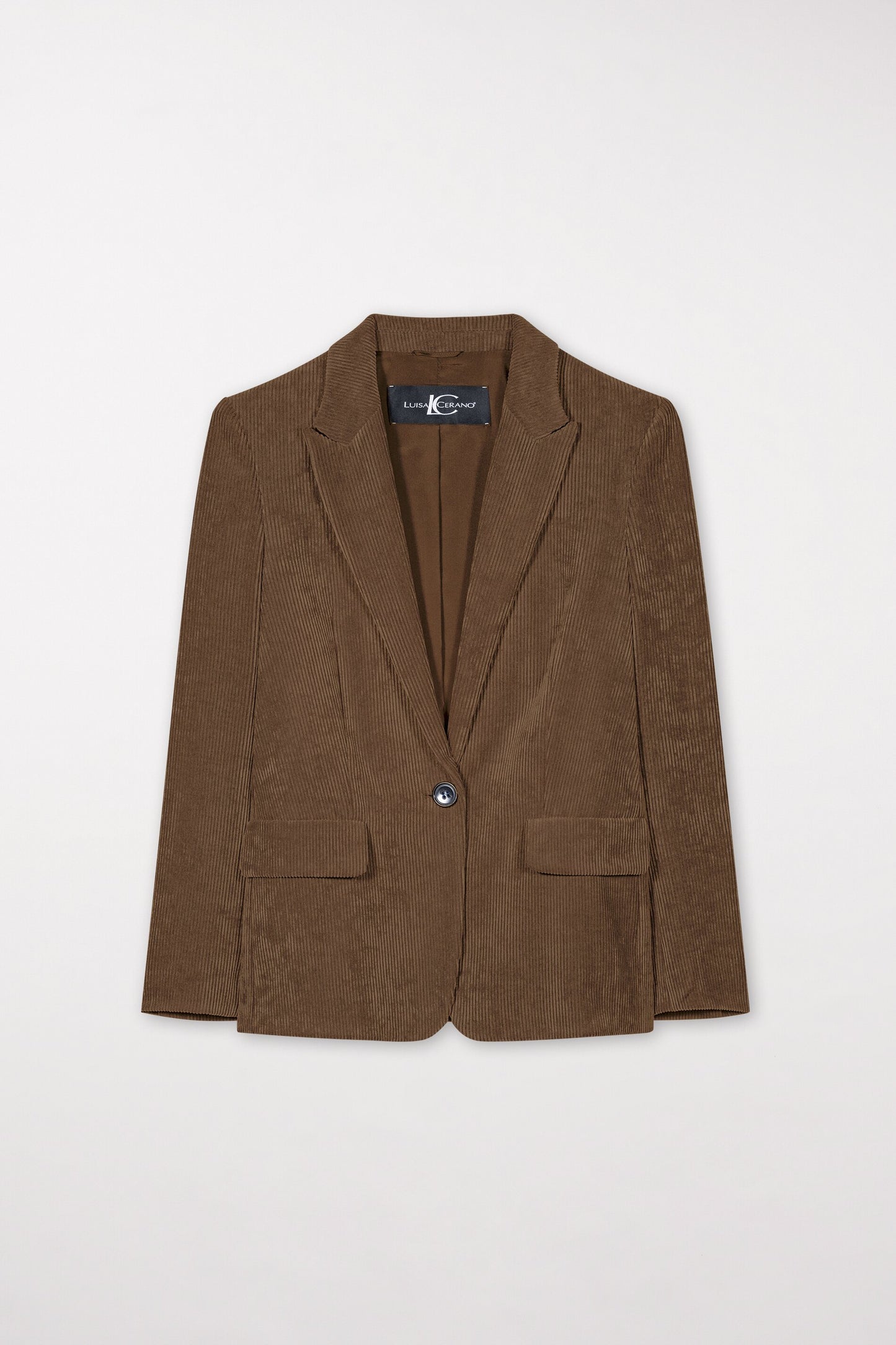 One-button Corduroy Blazer