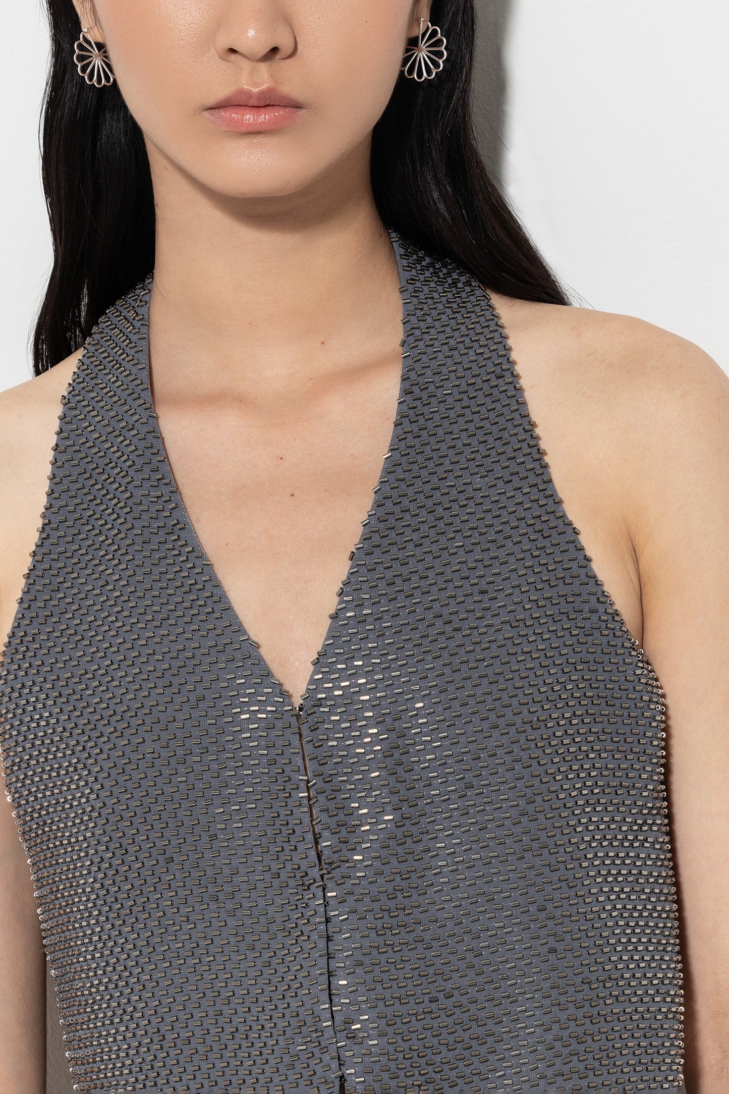 Glitter Halterneck Vest