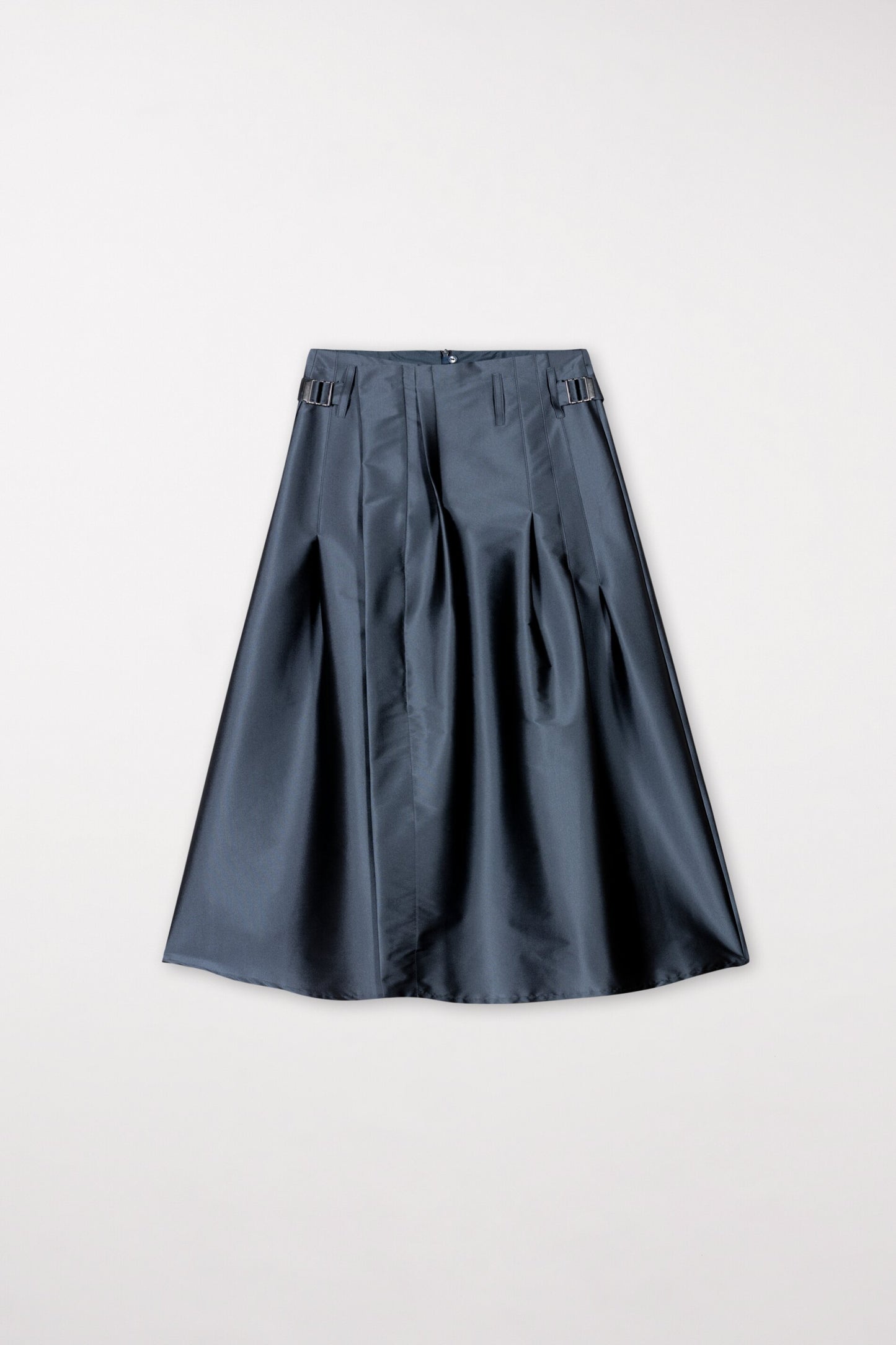 Taffeta Skirt with Pleat Details