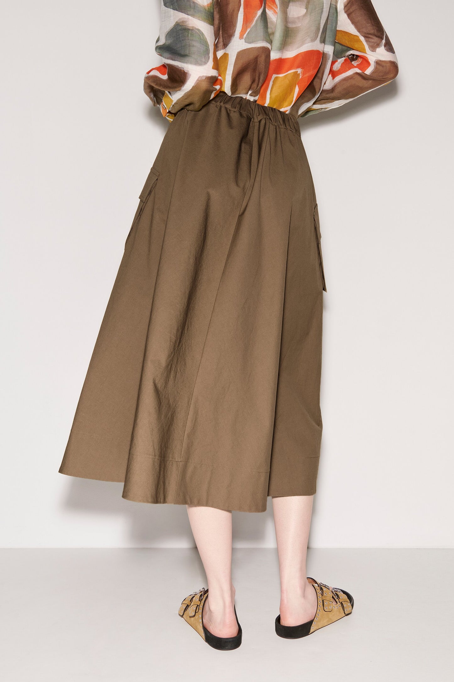 Cargo Style Godet Skirt