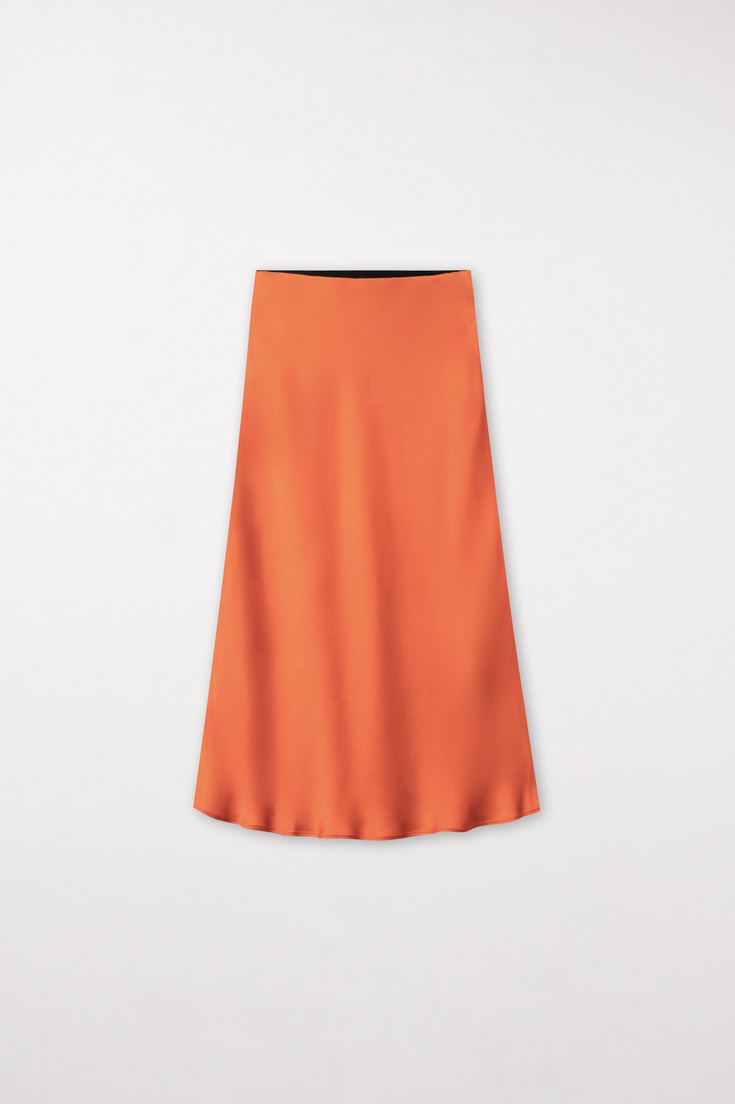 Midi Length Satin Skirt