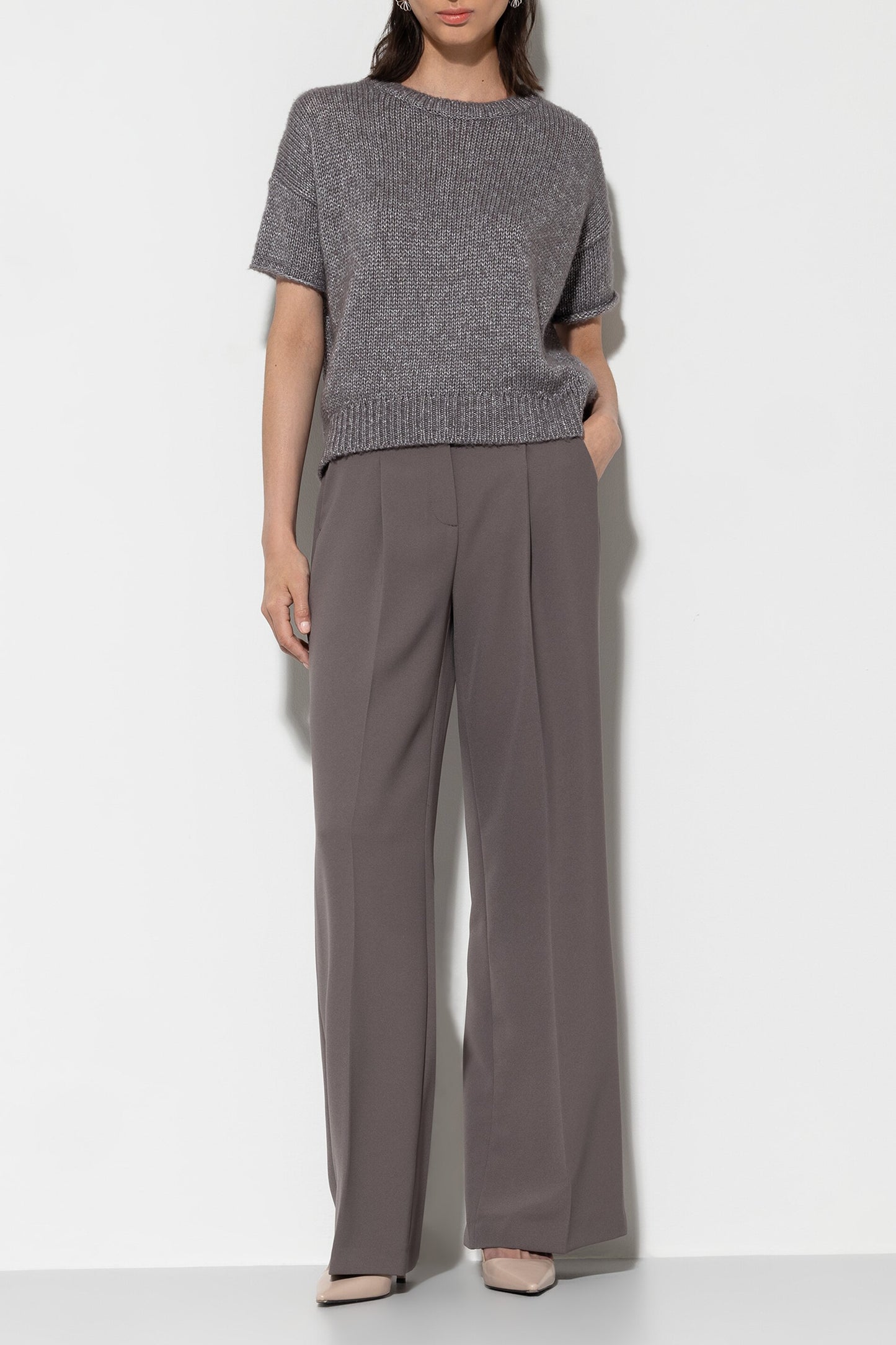 Wide-leg Pants with Pleats