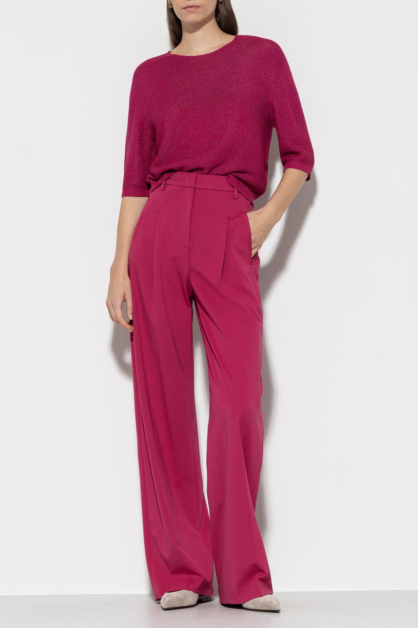 Wide-leg Pants Made from Punto-Milano