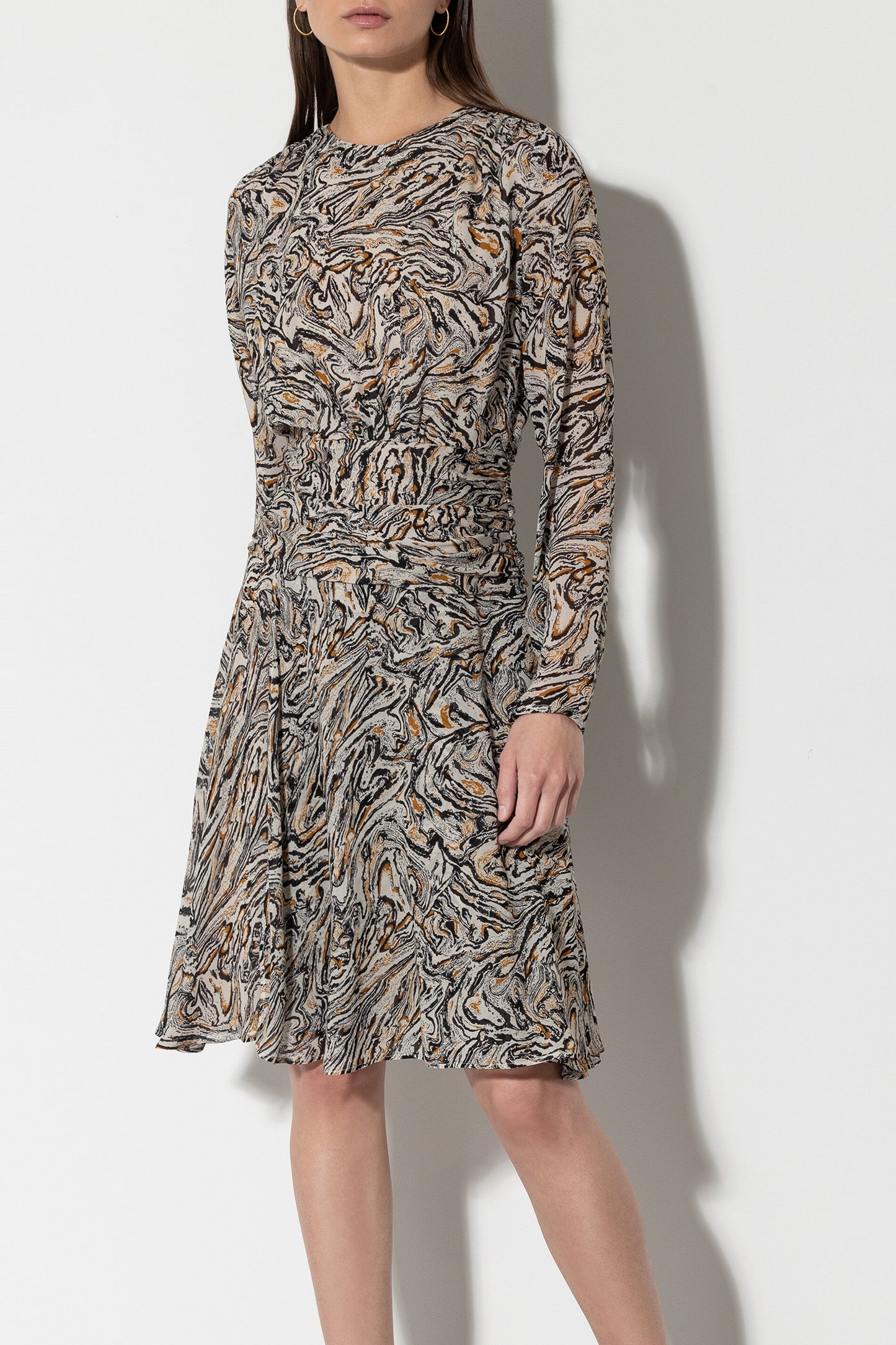 Dress with Marble Print