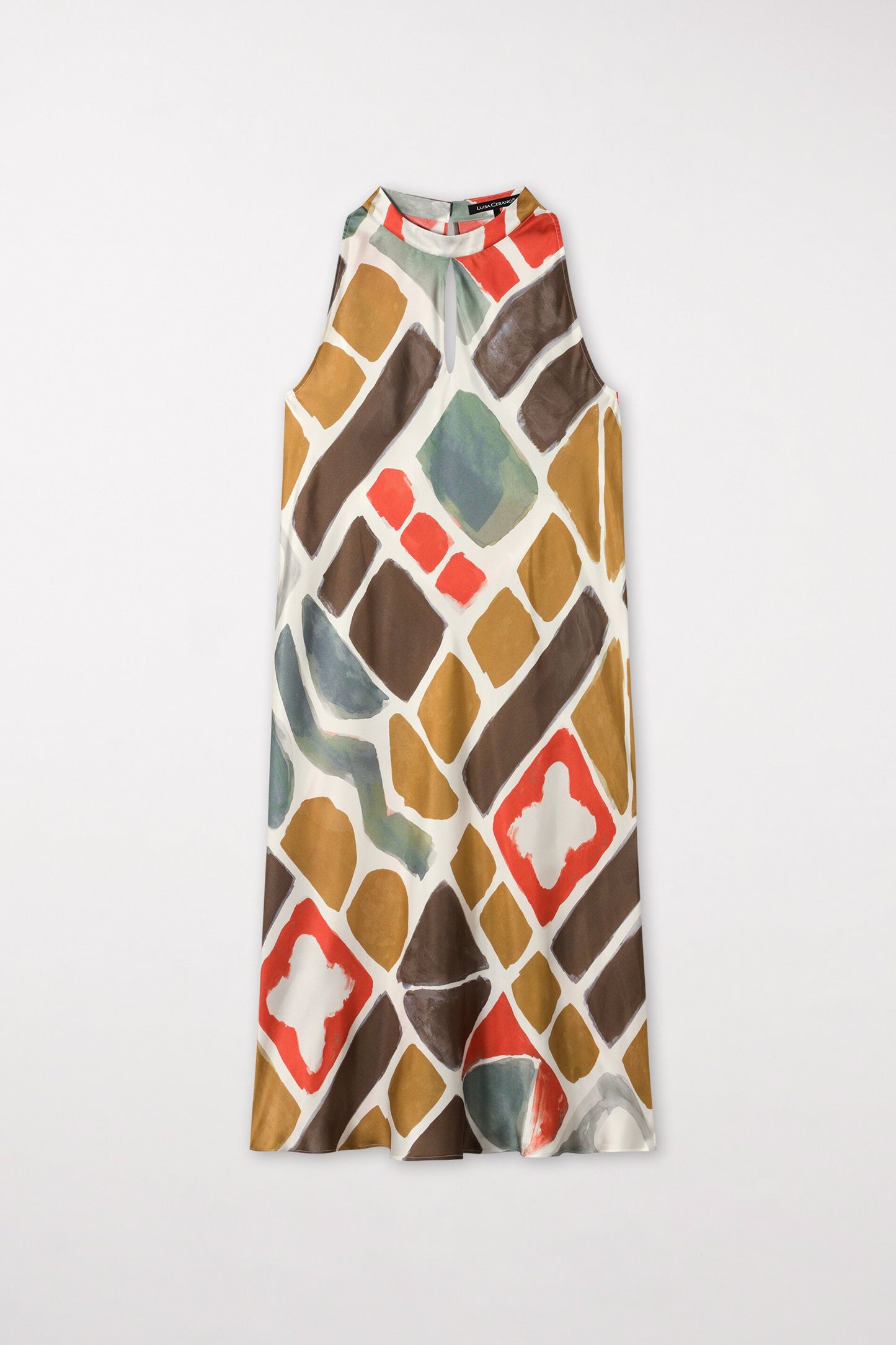 Slip Dress with Ethnic Print