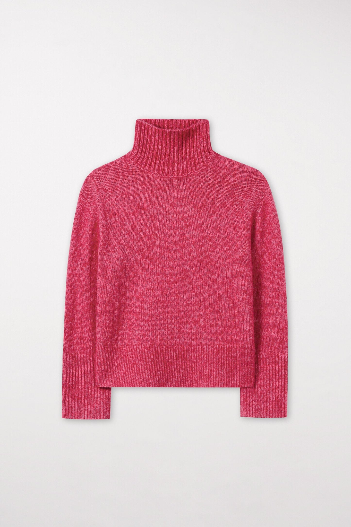 Turtleneck Sweater with a Melange Effect