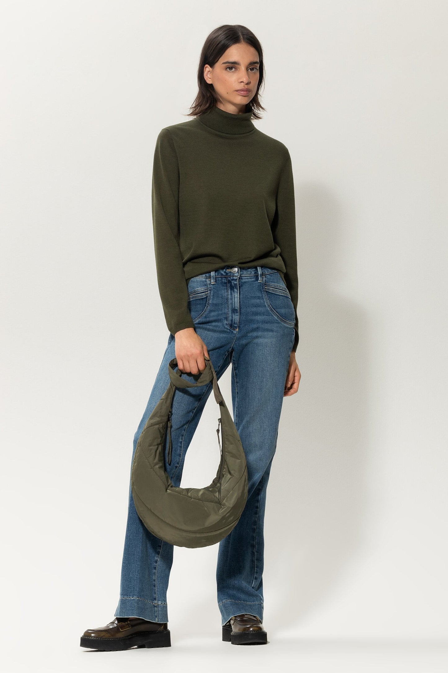 Wool Blend Turtleneck Sweater