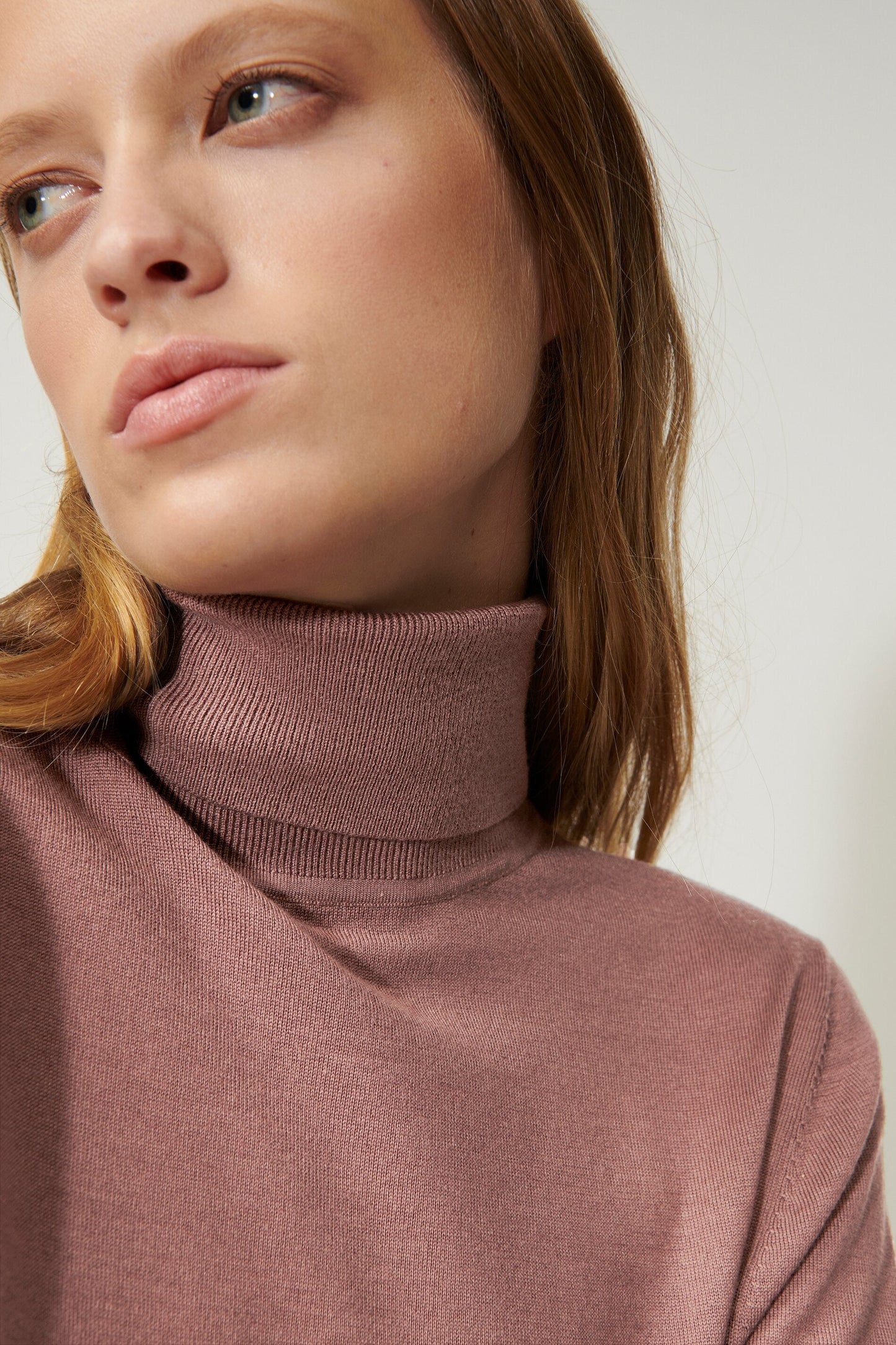 Wool Blend Turtleneck Sweater