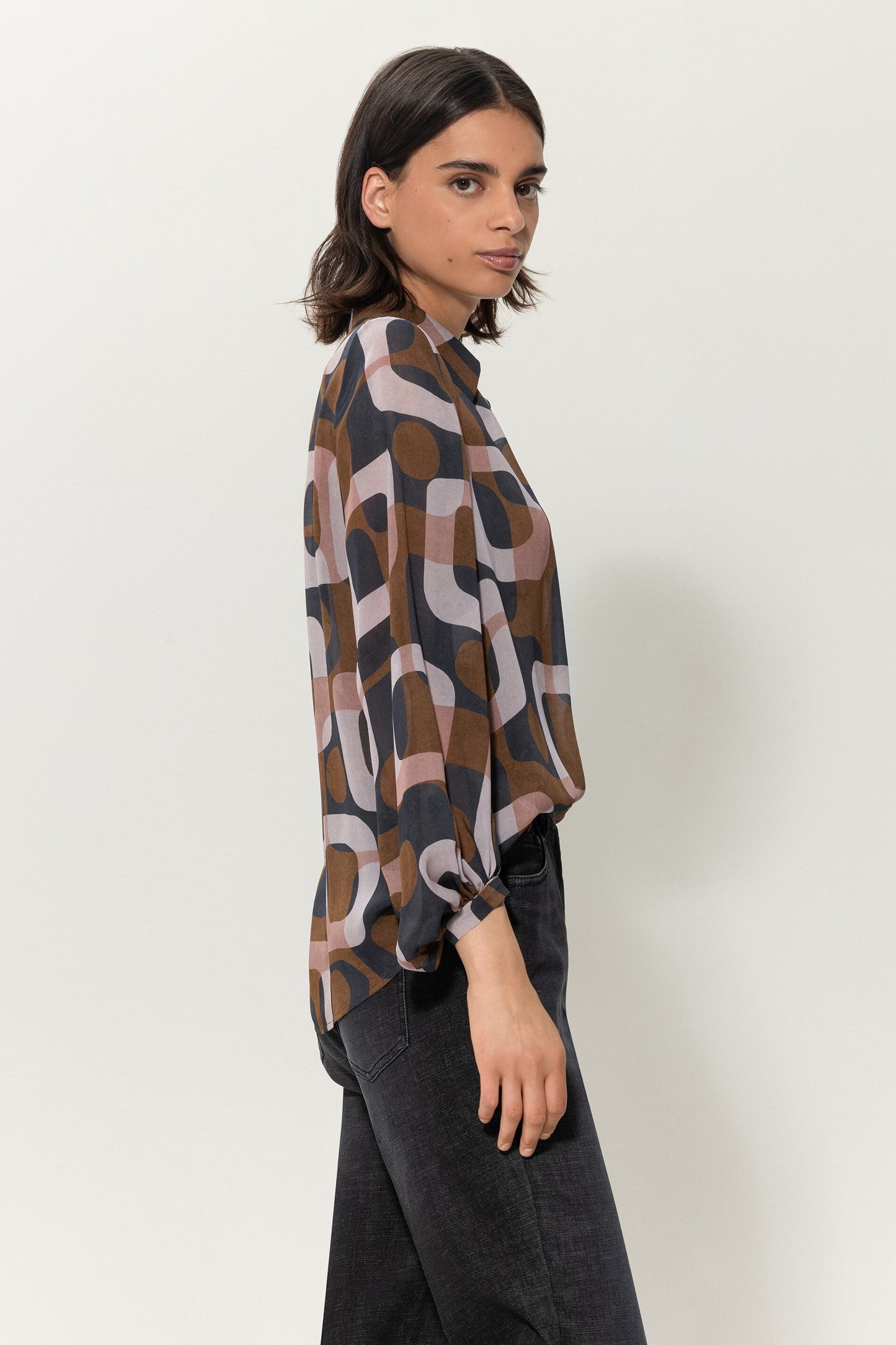 Blouse with Graphic Inspired Print