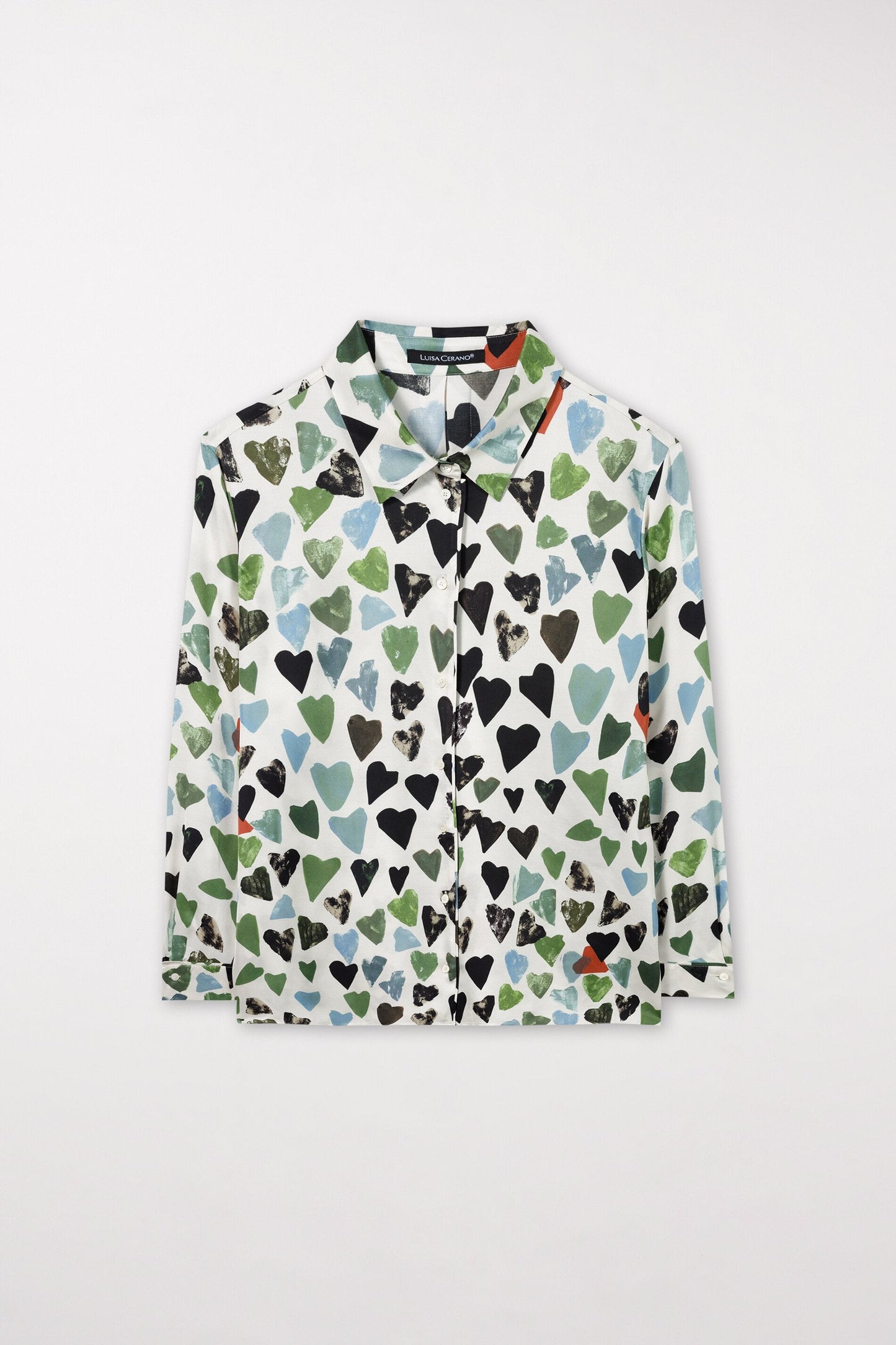 Tunic Blouse with Little-heart Print