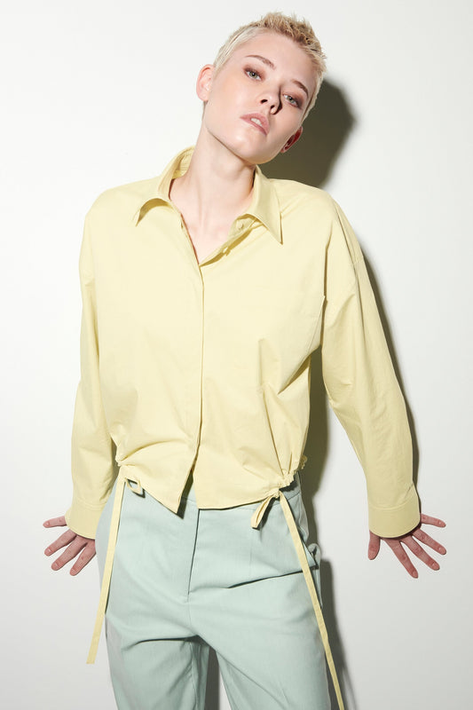 Blouson-style Gabardine Blouse