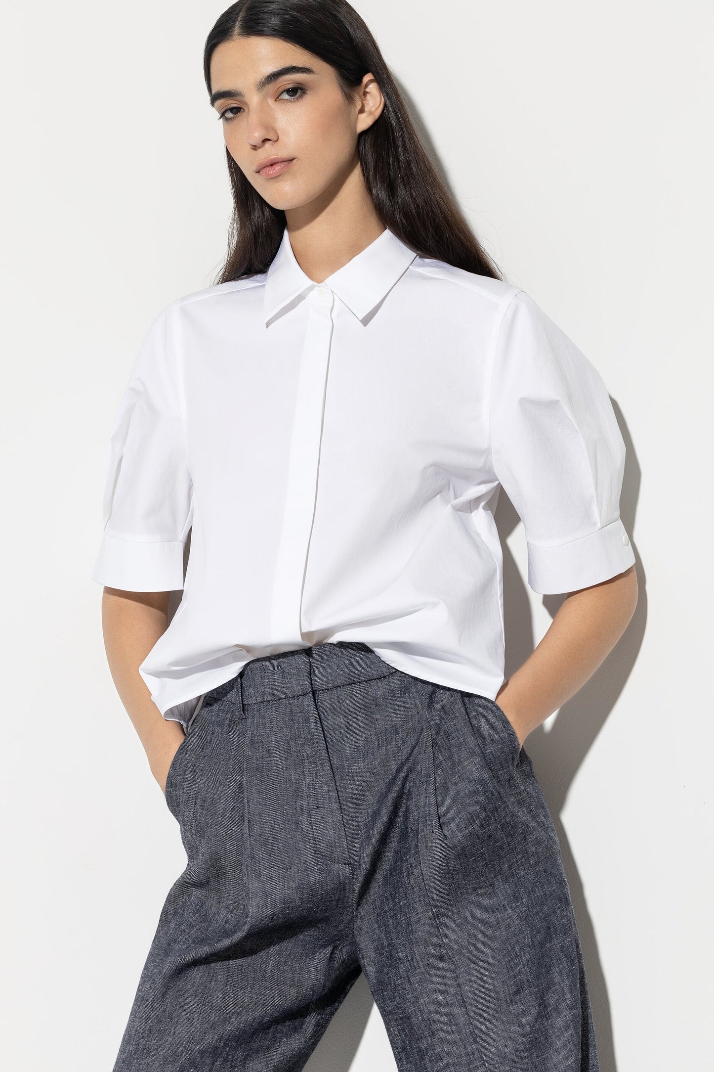 Gabardine Stretch Blouse