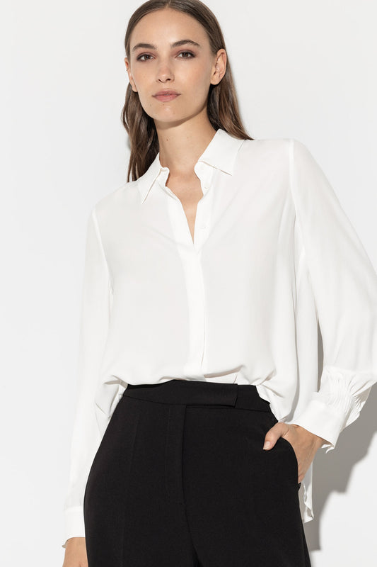 Silk Blend Shirt Blouse