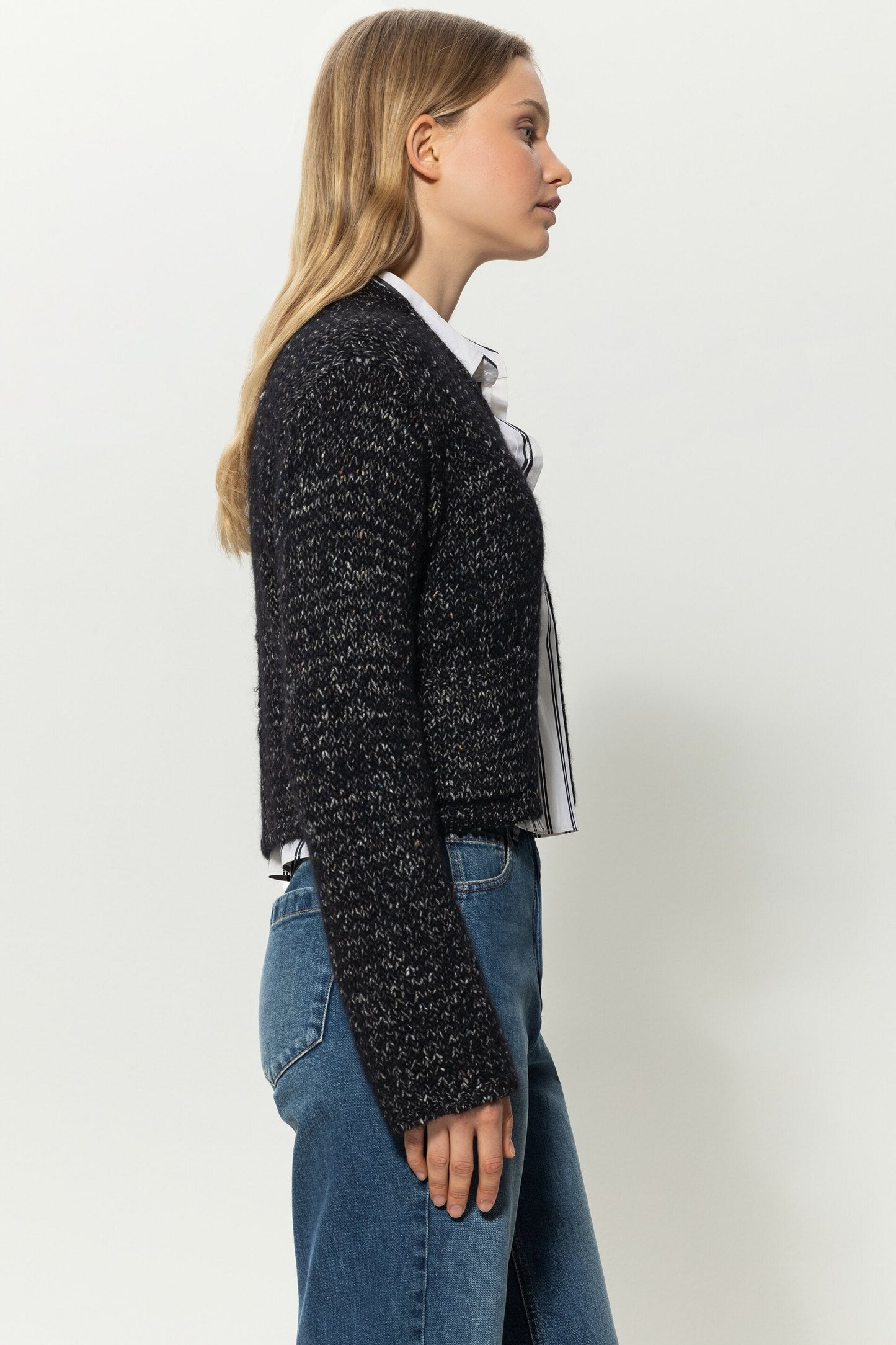 Cardigan with Patch Pocket