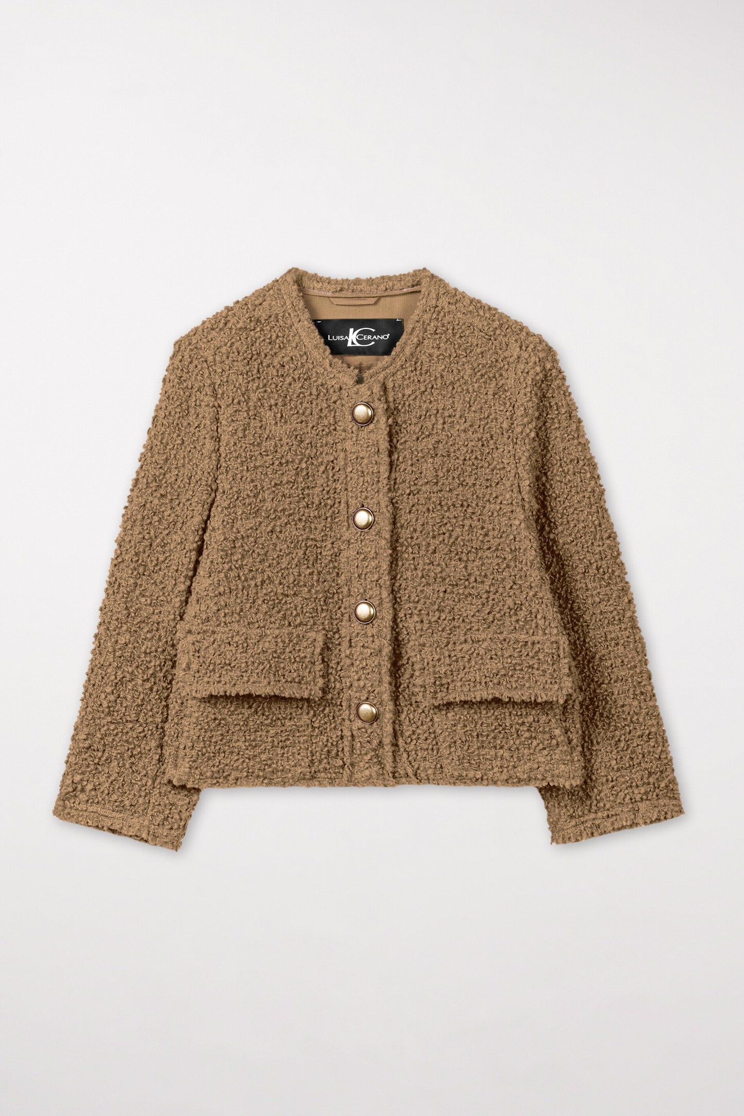 Boxy Jacket in Luxurious Bouclé Wool