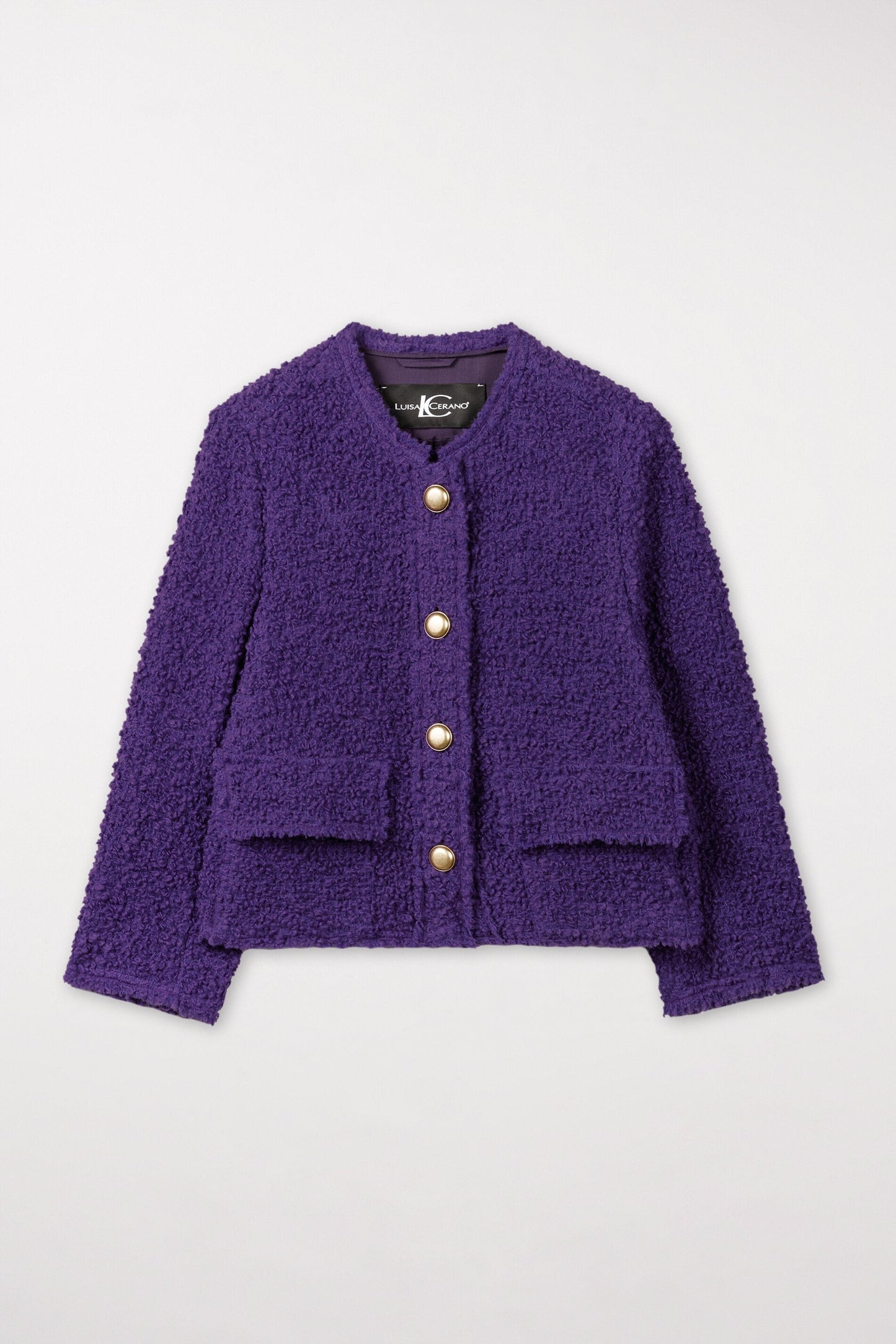 Boxy Jacket in Luxurious Bouclé Wool