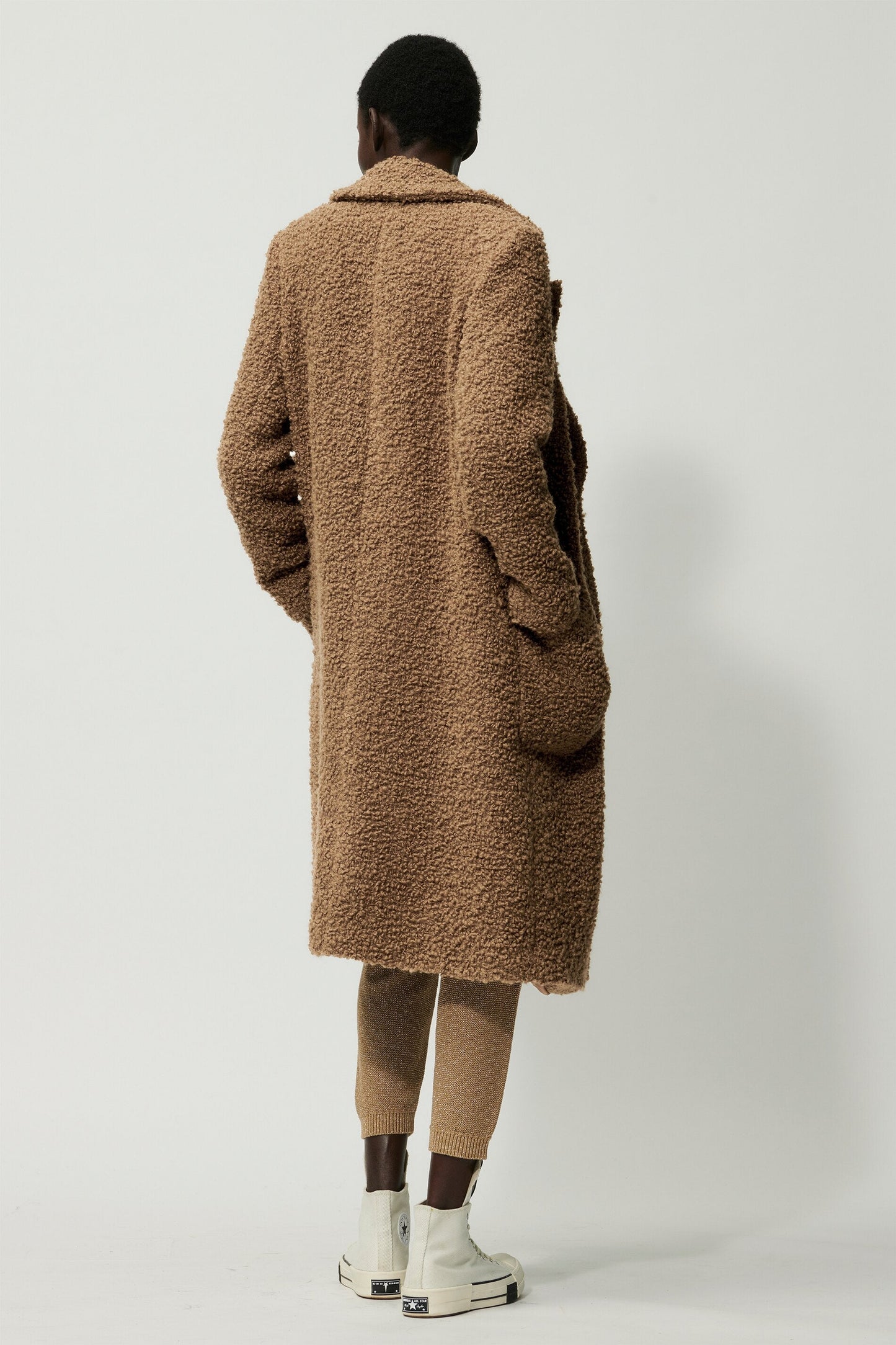 Long Coat in Luxurious Bouclé Wool