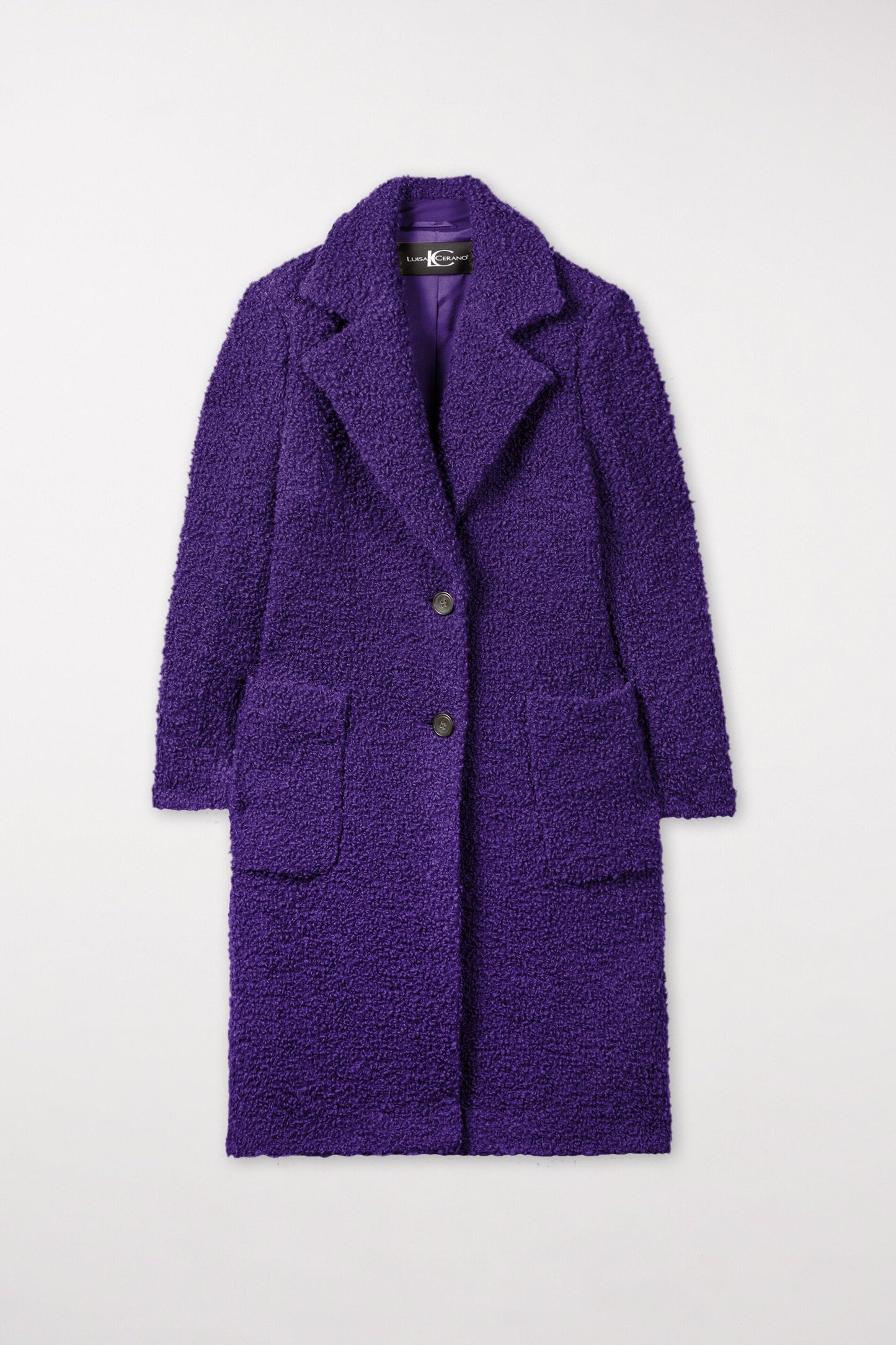 Long Coat in Luxurious Bouclé Wool