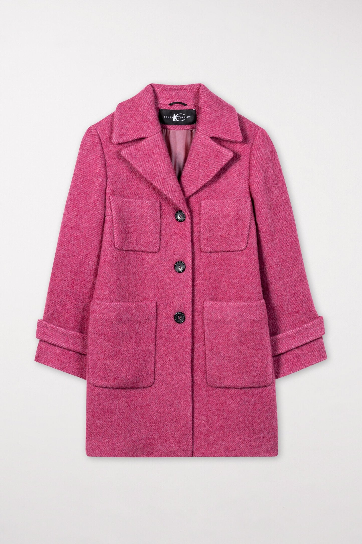 Shetland Wool Coat with Large Pockets