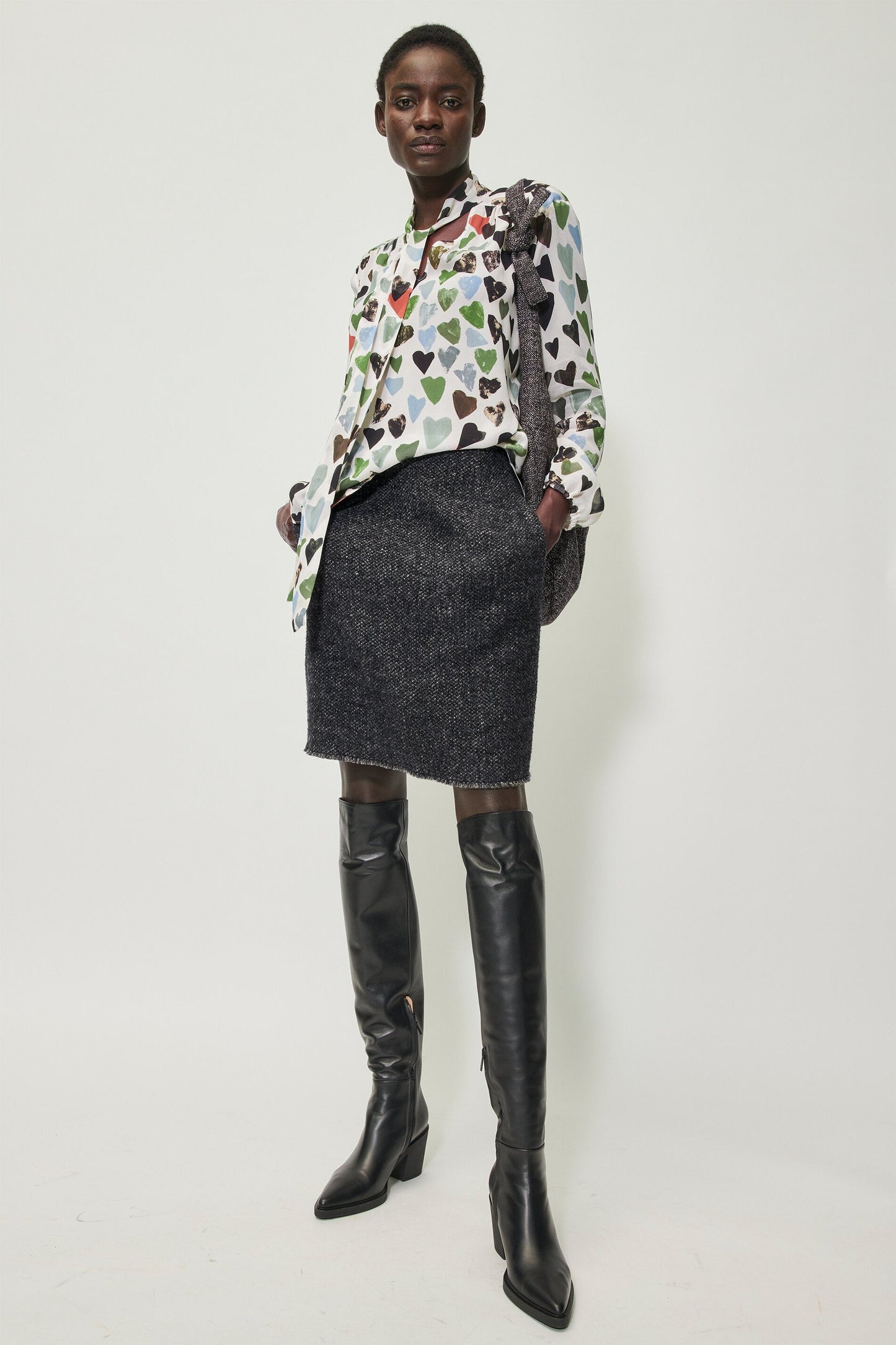 Mini Skirt in Two-tone Tweed