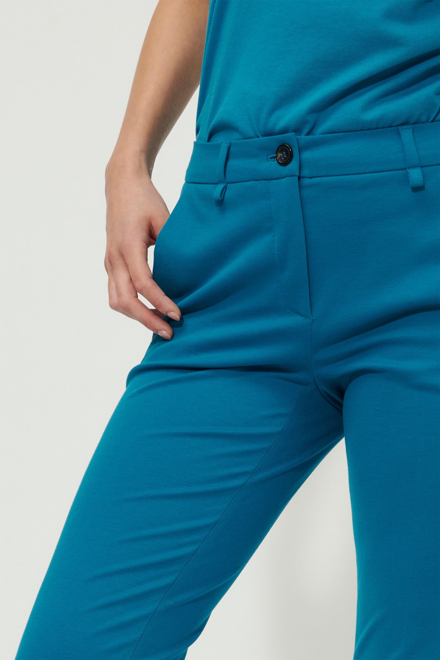 Flare Pants with Pressed Creases