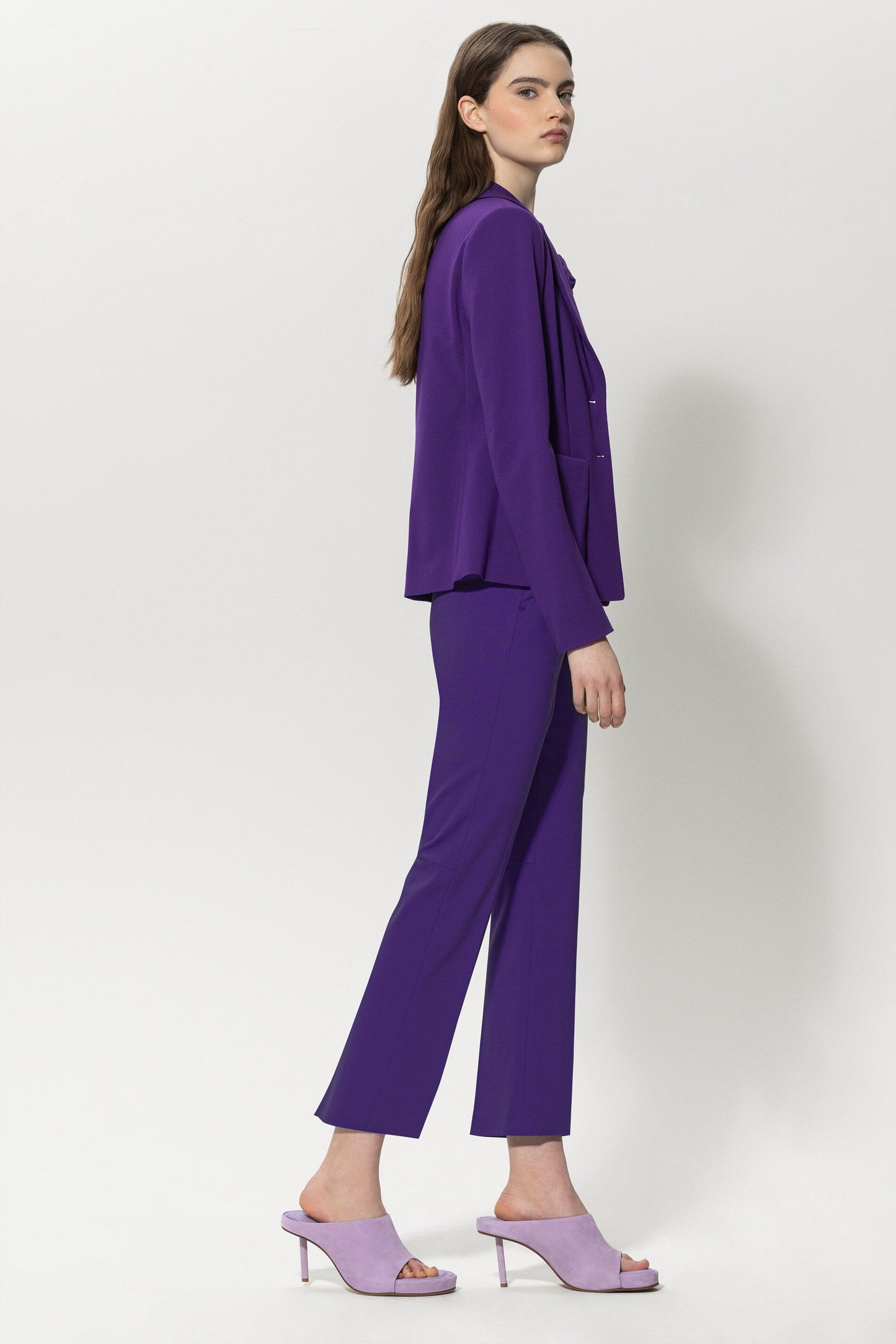 Flare Pants with Pressed Creases