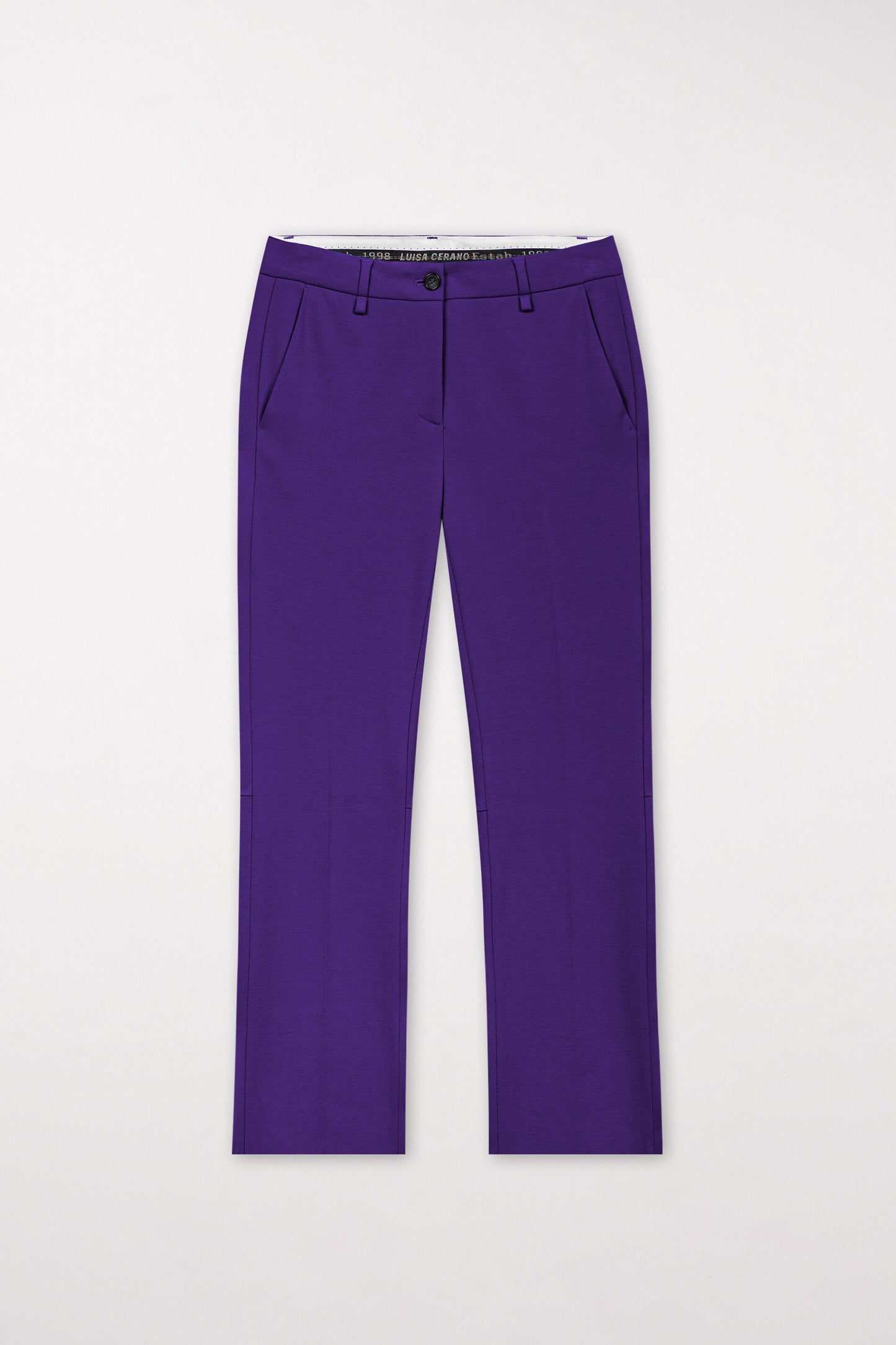 Flare Pants with Pressed Creases