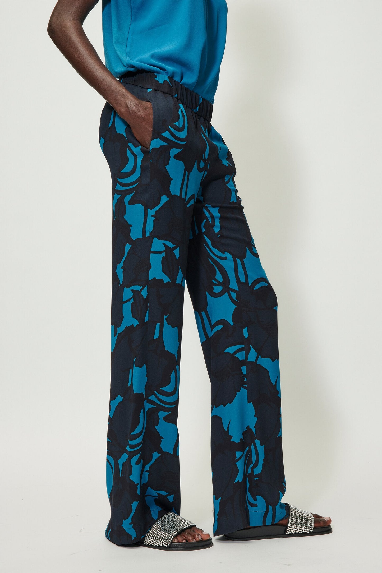 Wide leg Pants with Floral Print