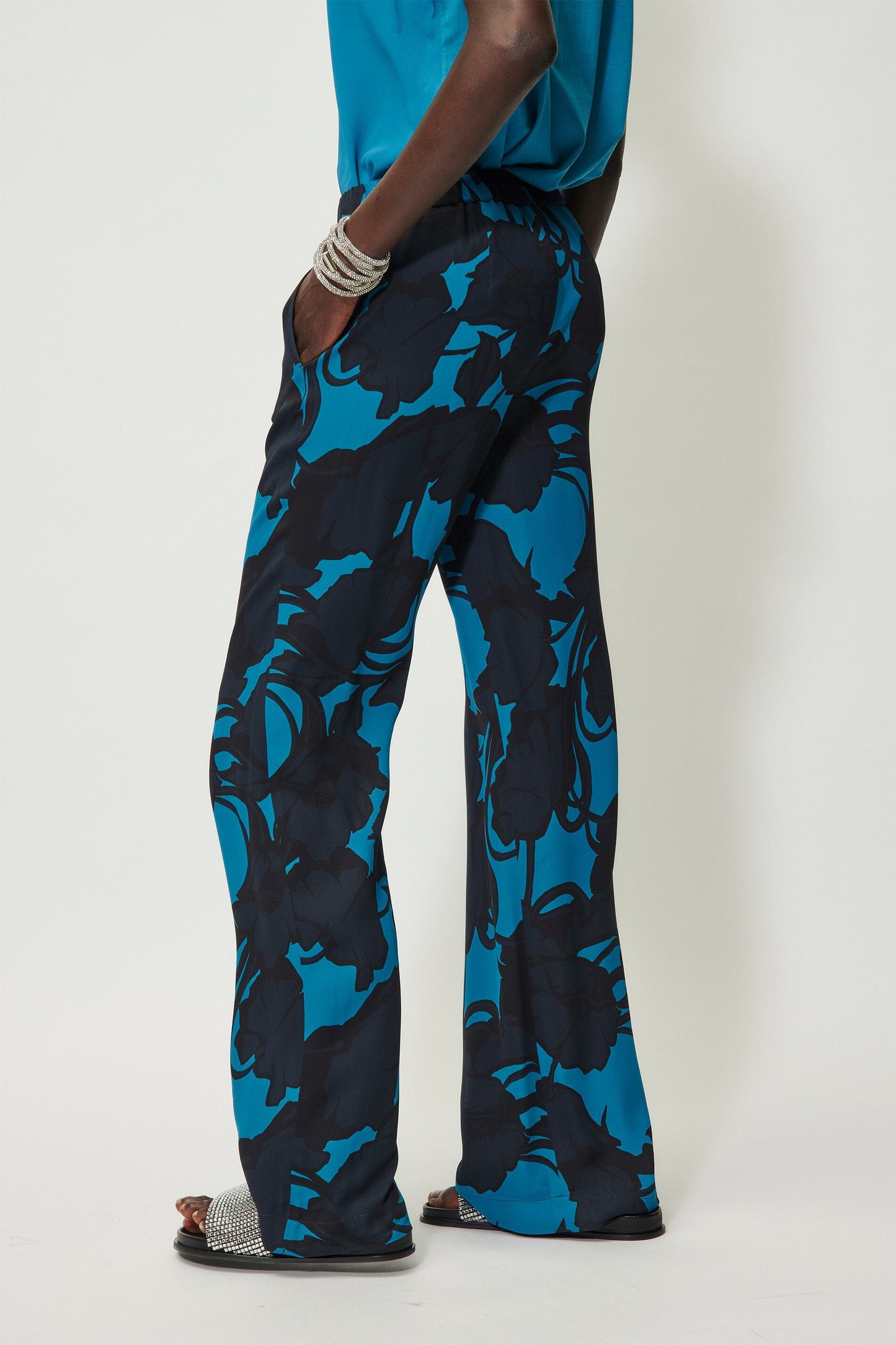 Wide leg Pants with Floral Print