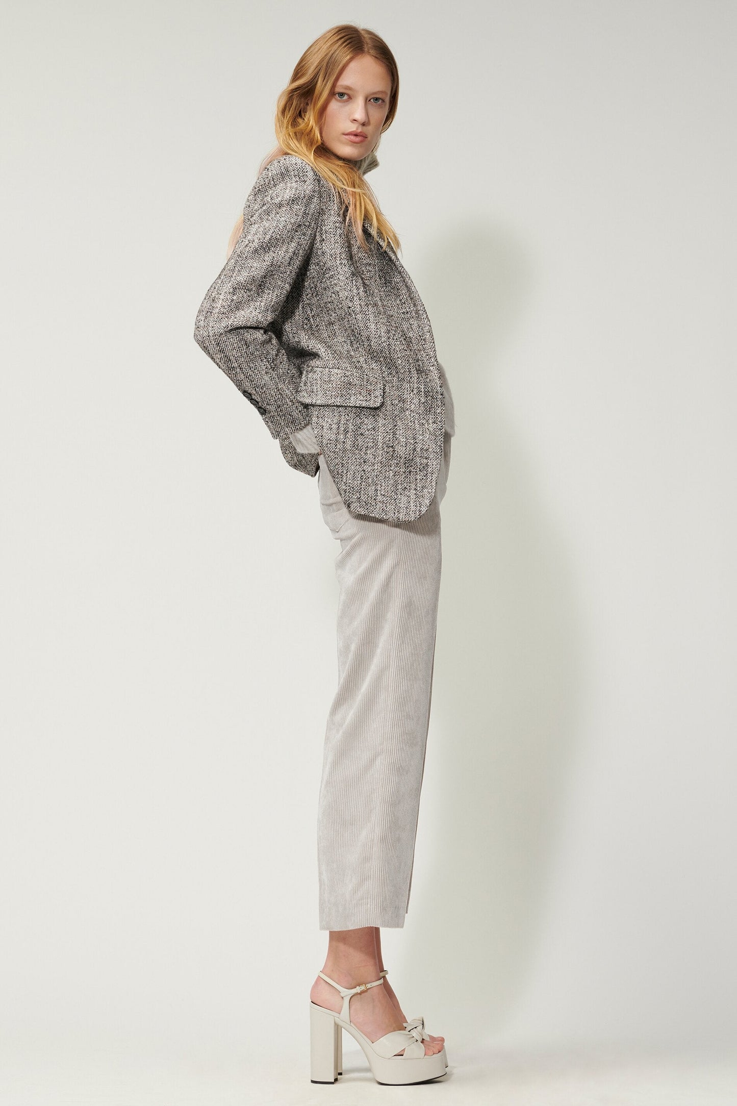 Cropped Pants with Pressed Creases