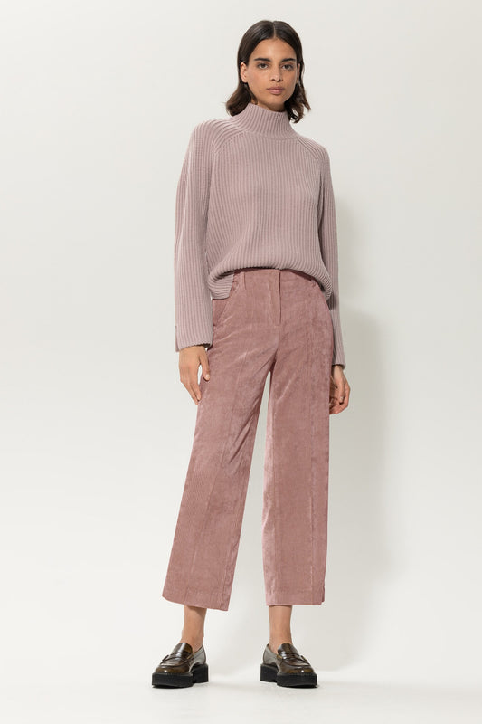 Cropped Pants with Pressed Creases