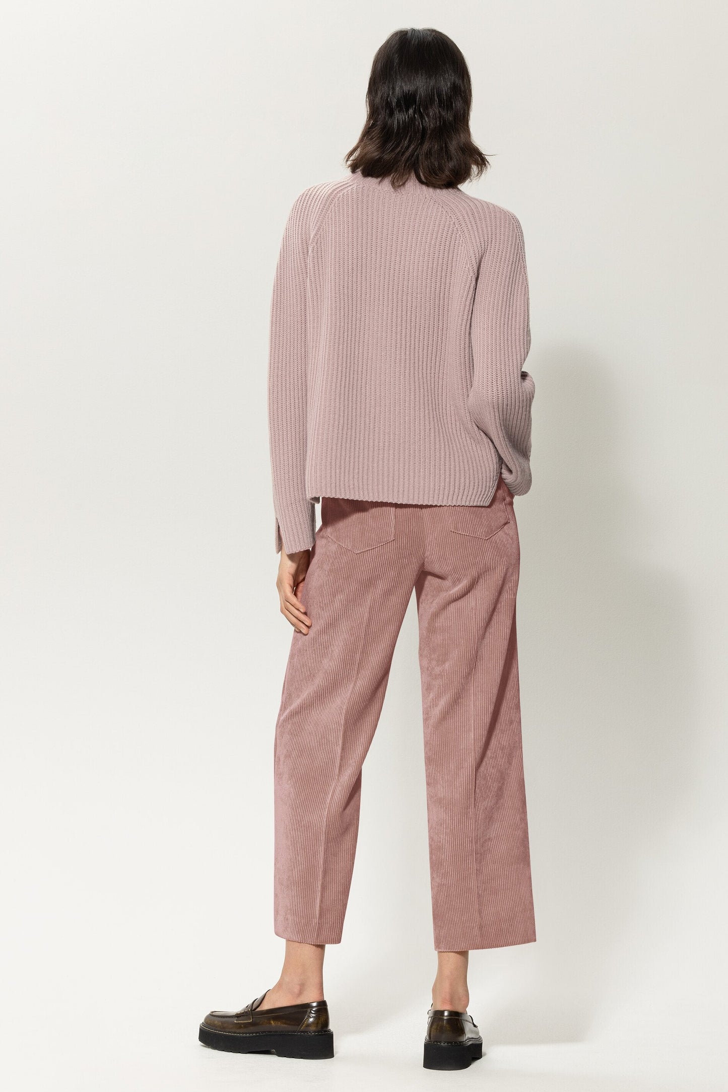 Cropped Pants with Pressed Creases