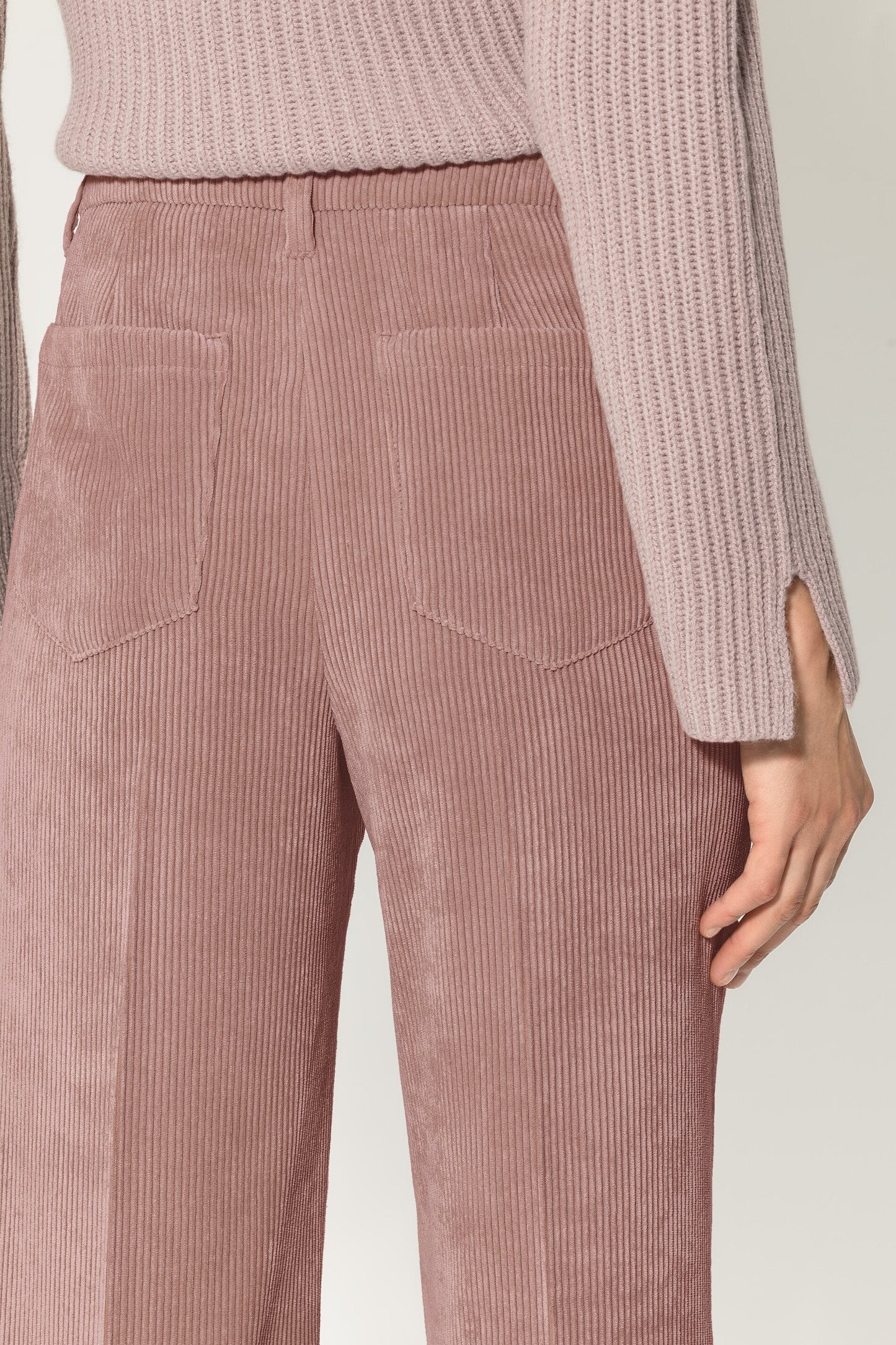 Cropped Pants with Pressed Creases