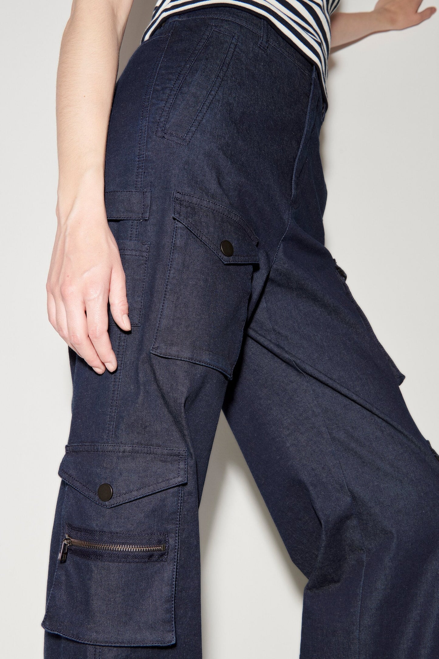 Denim Cargo Pants