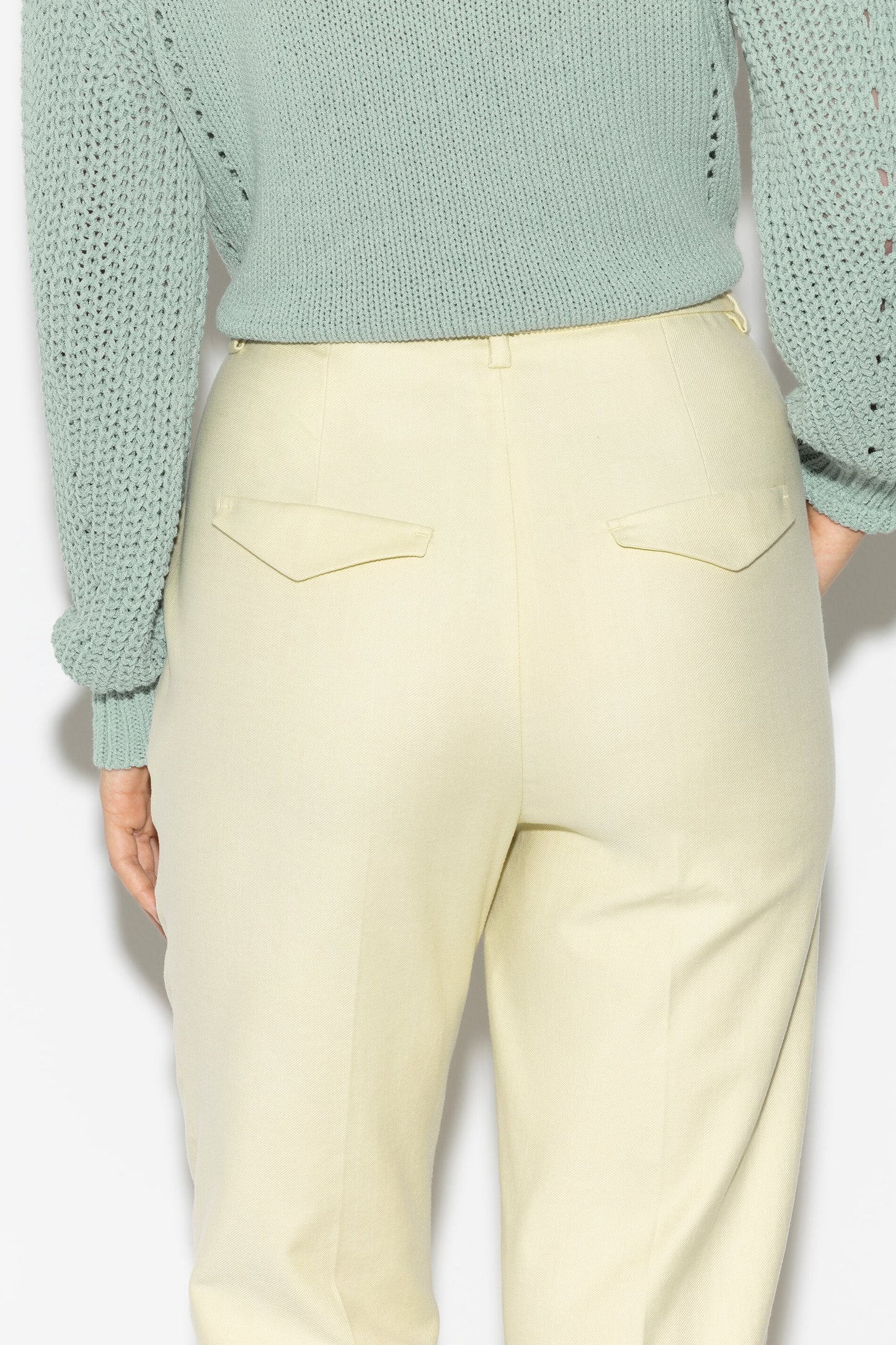 Stretch Cotton Tapered Pants