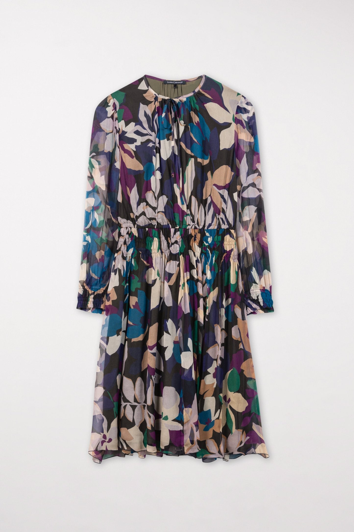 Silk Dress with Floral Print